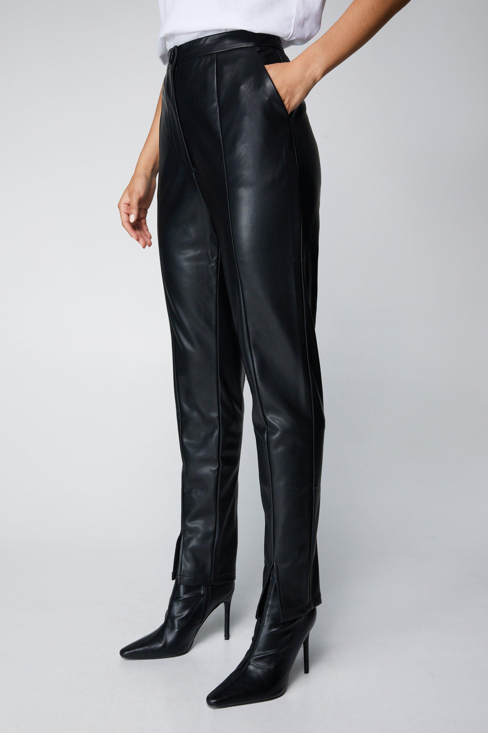 Split Decision Faux Leather Pants – Forever Galore