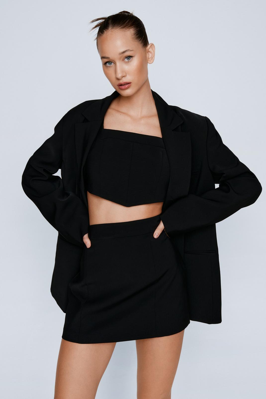 Black Premium Tailored Single Breasted Blazer  image number 1