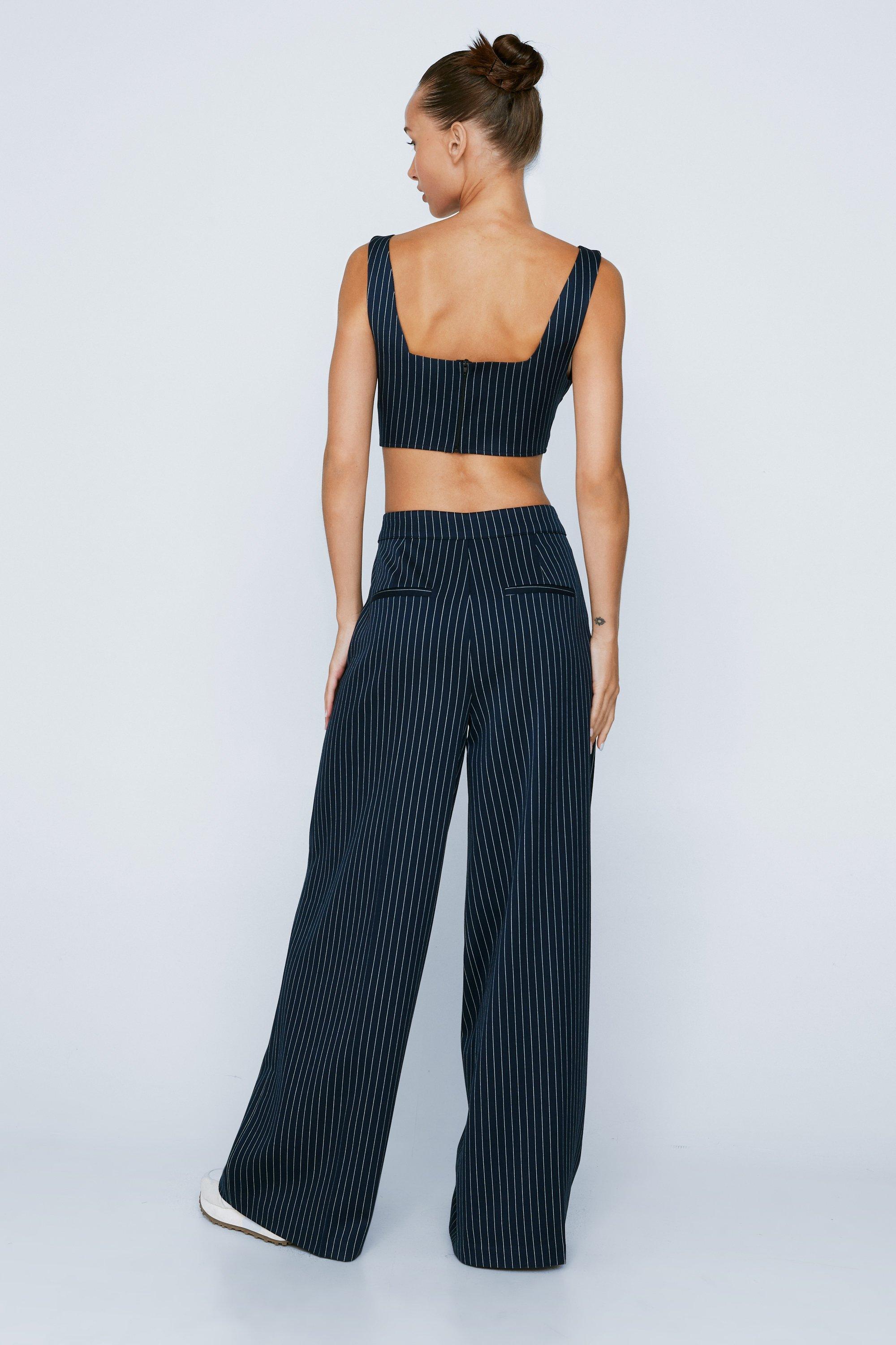 Petite Tailored Double Pleat Wide Leg Pants