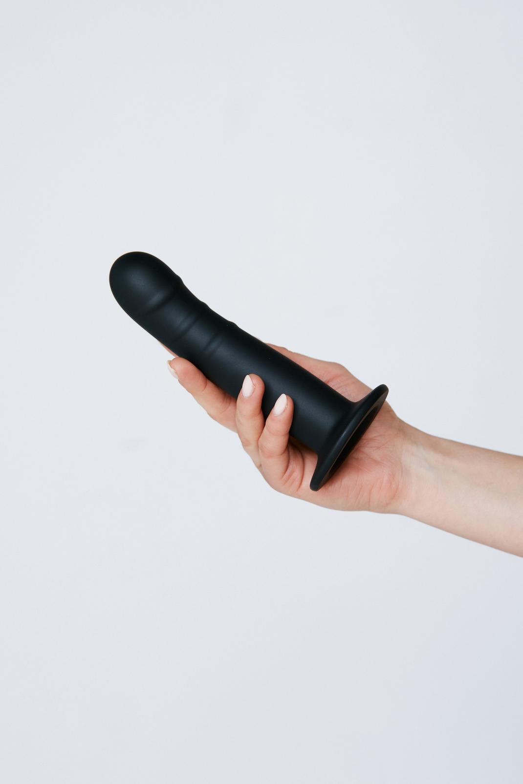 Black Smooth Rider Dildo With Flavoured Lube Set image number 1