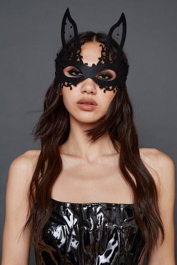 Bunny Ears Mesh Eye Mask black