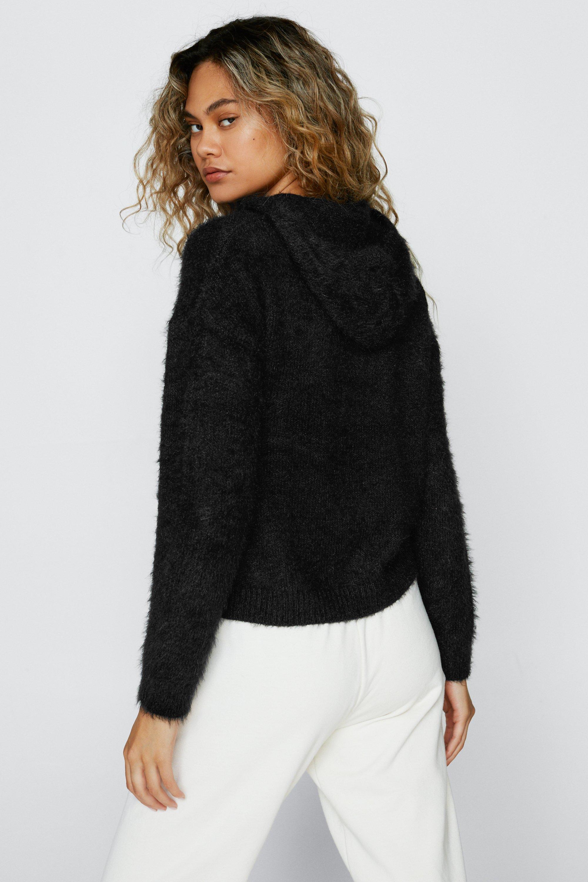 Pull duveteux a capuche Nasty Gal