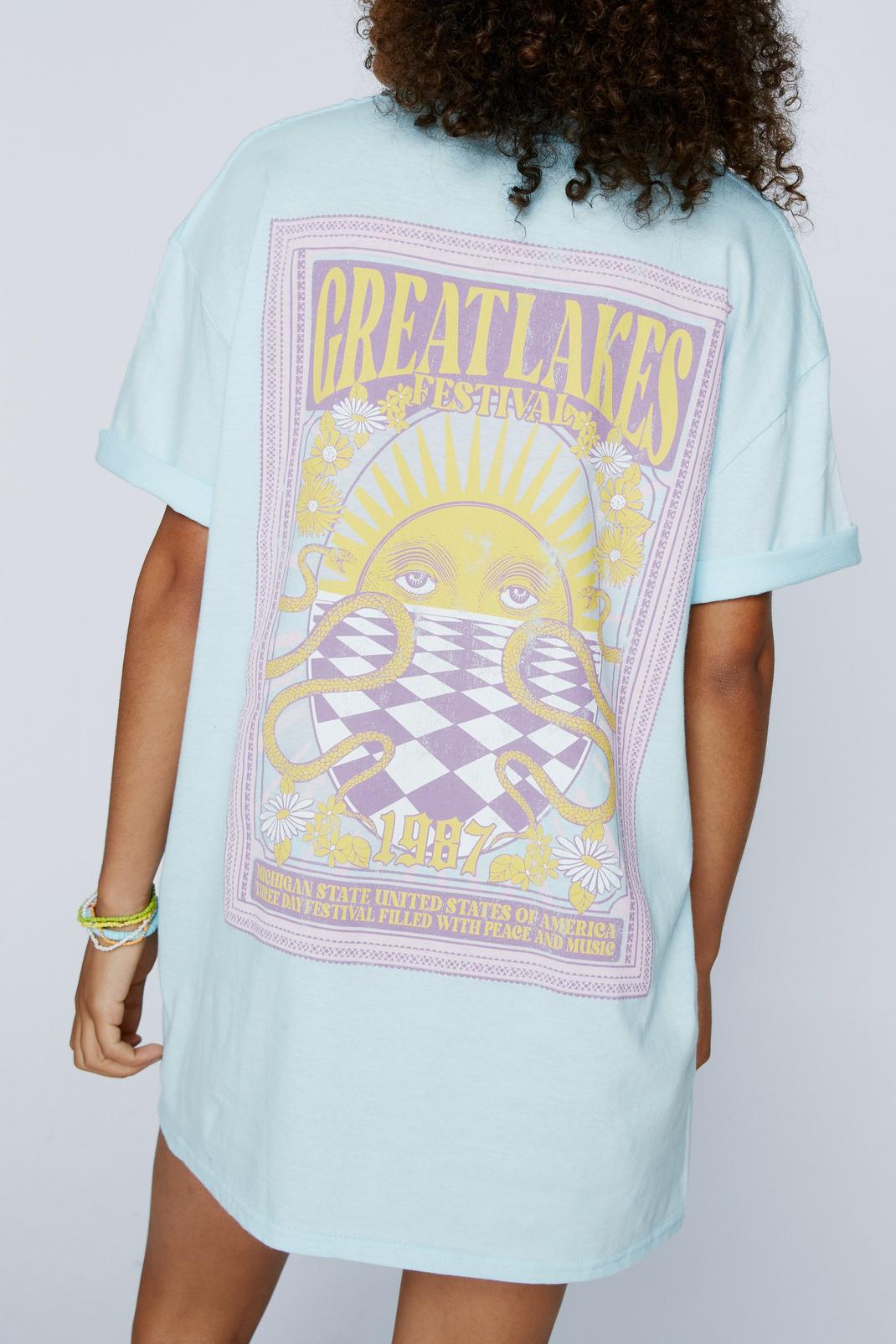 Baby blue Great Lakes Festival Graphic T-Shirt image number 1