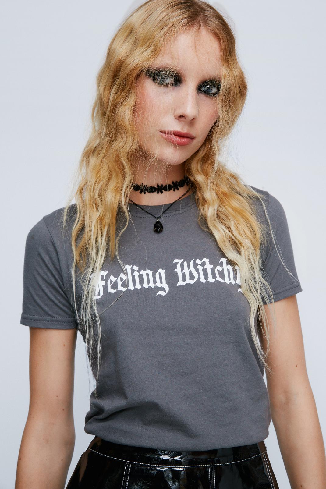 Dark grey Feeling Witchy Baby T-Shirt image number 1