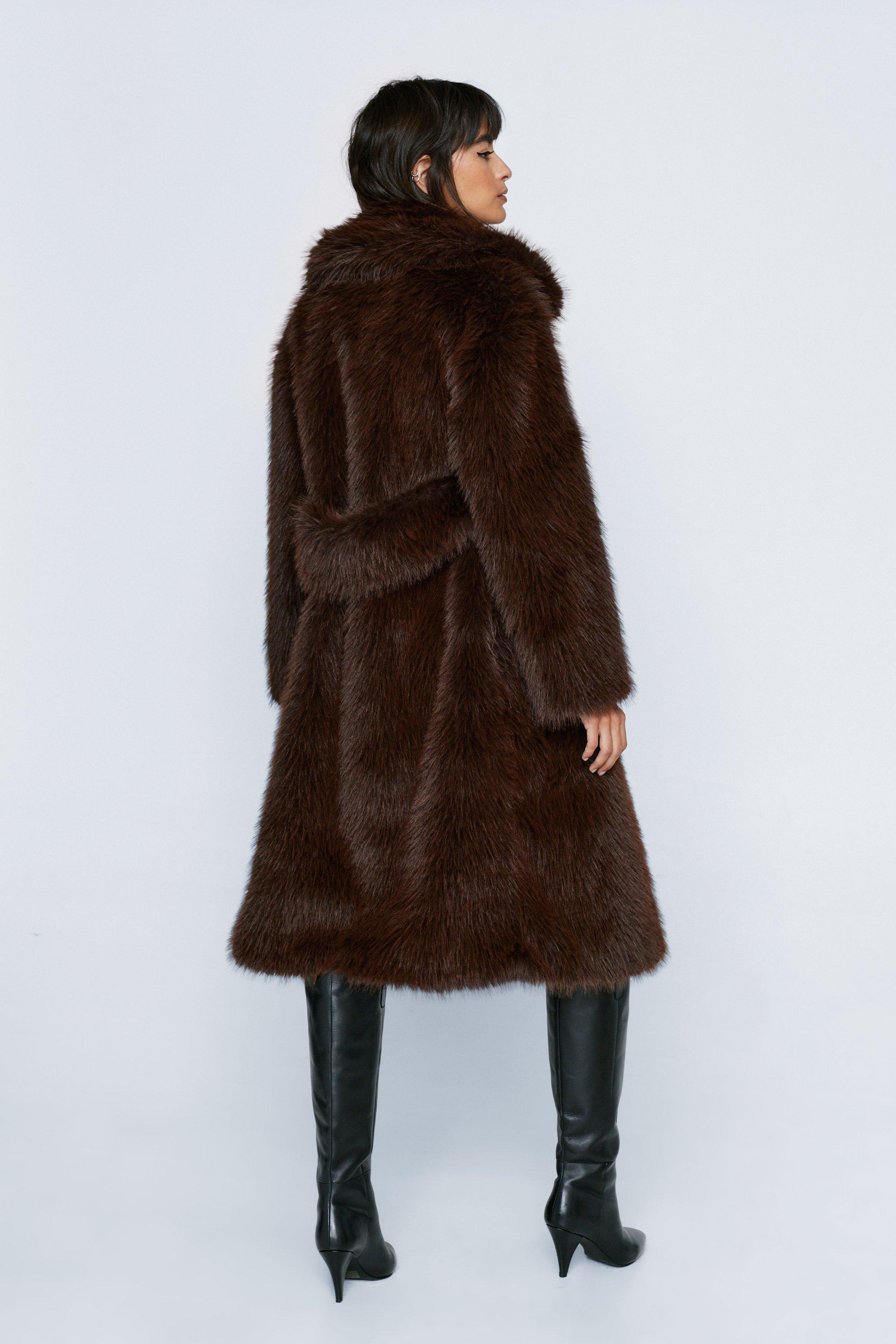 Women's Premium Faux Fur Maxi Coat