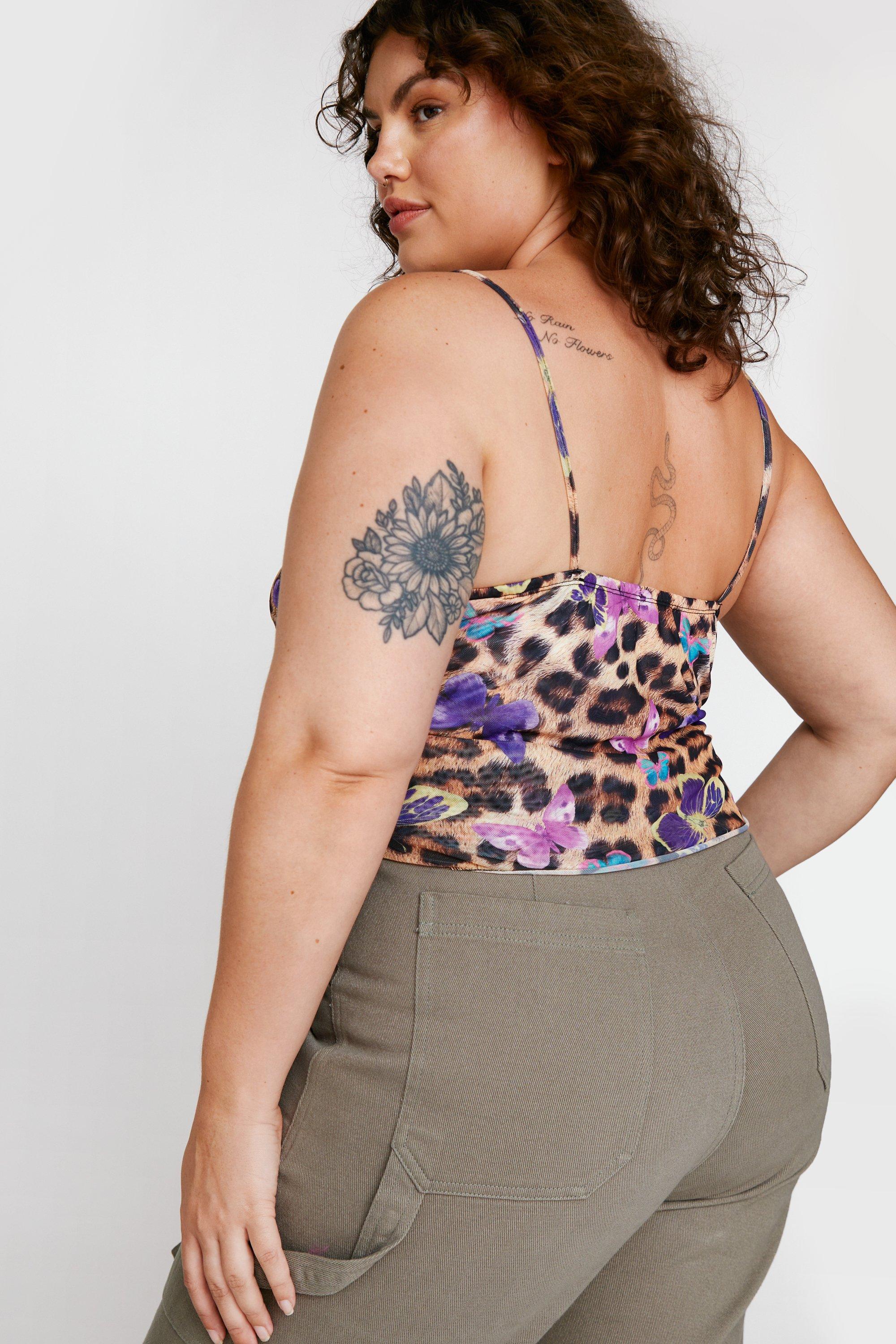 plus size leopard top