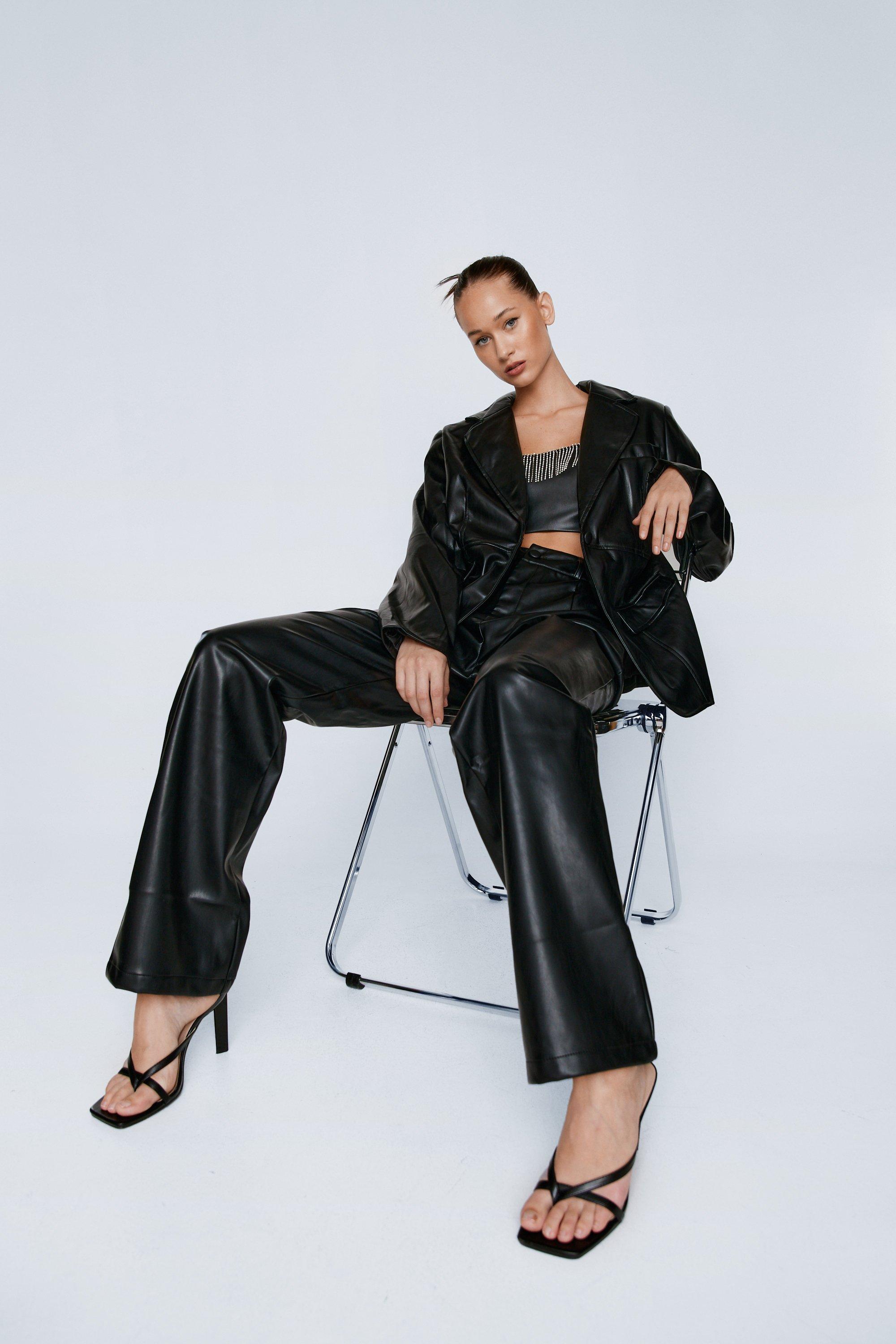 Nasty Gal Bad Company Vegan Leather Leggings, $88, Nasty Gal