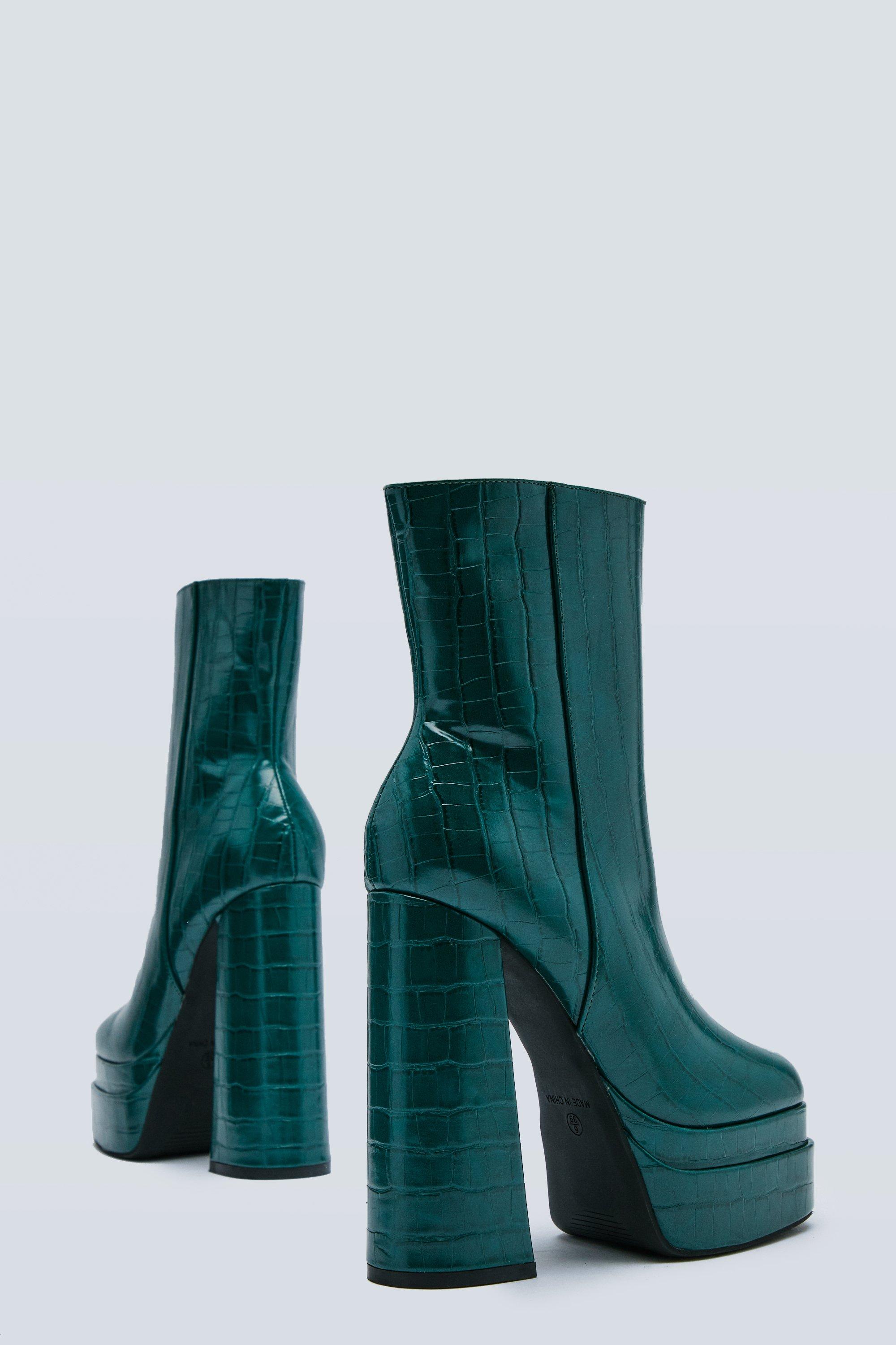 Faux 2025 croc booties