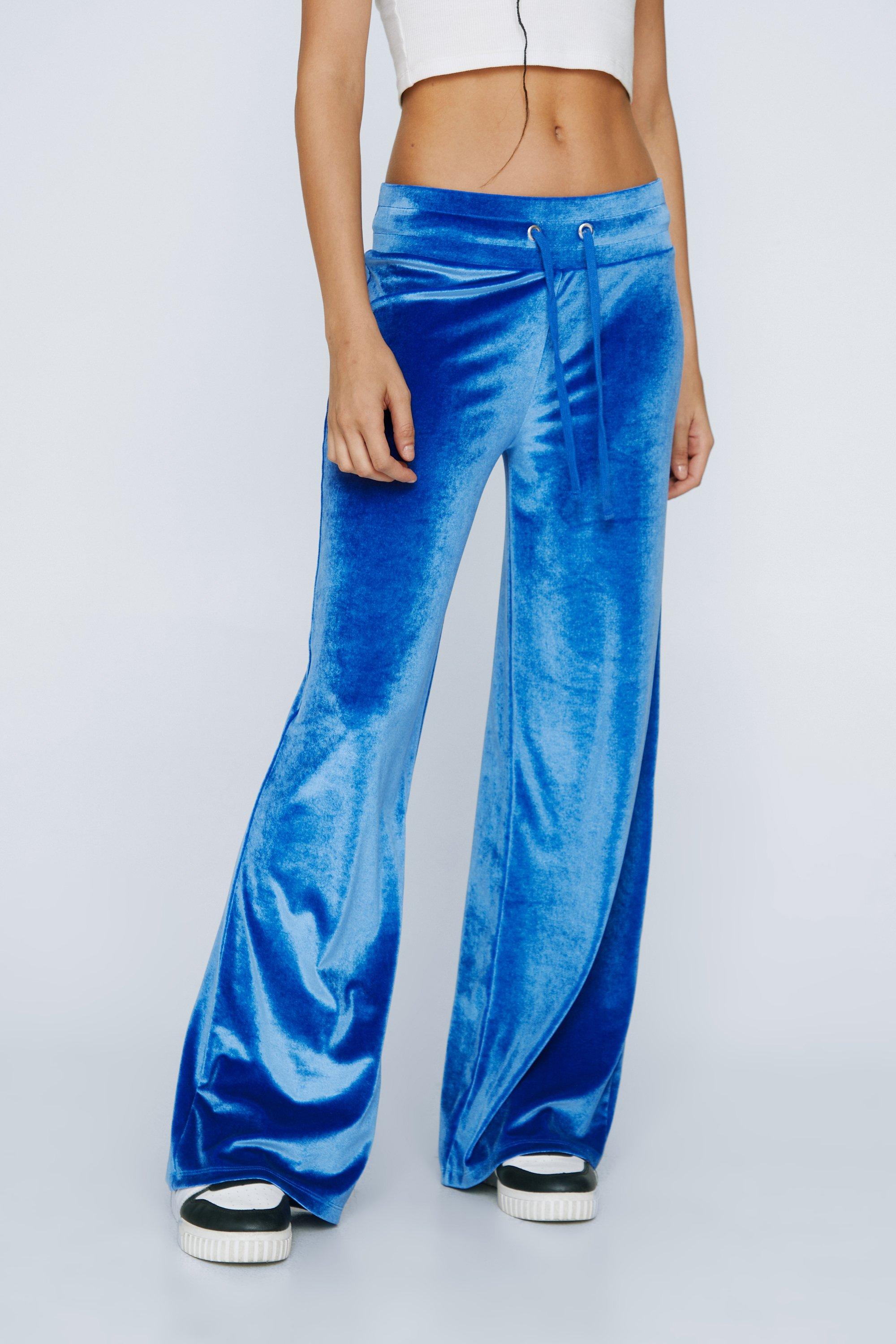 Wide leg store velour joggers