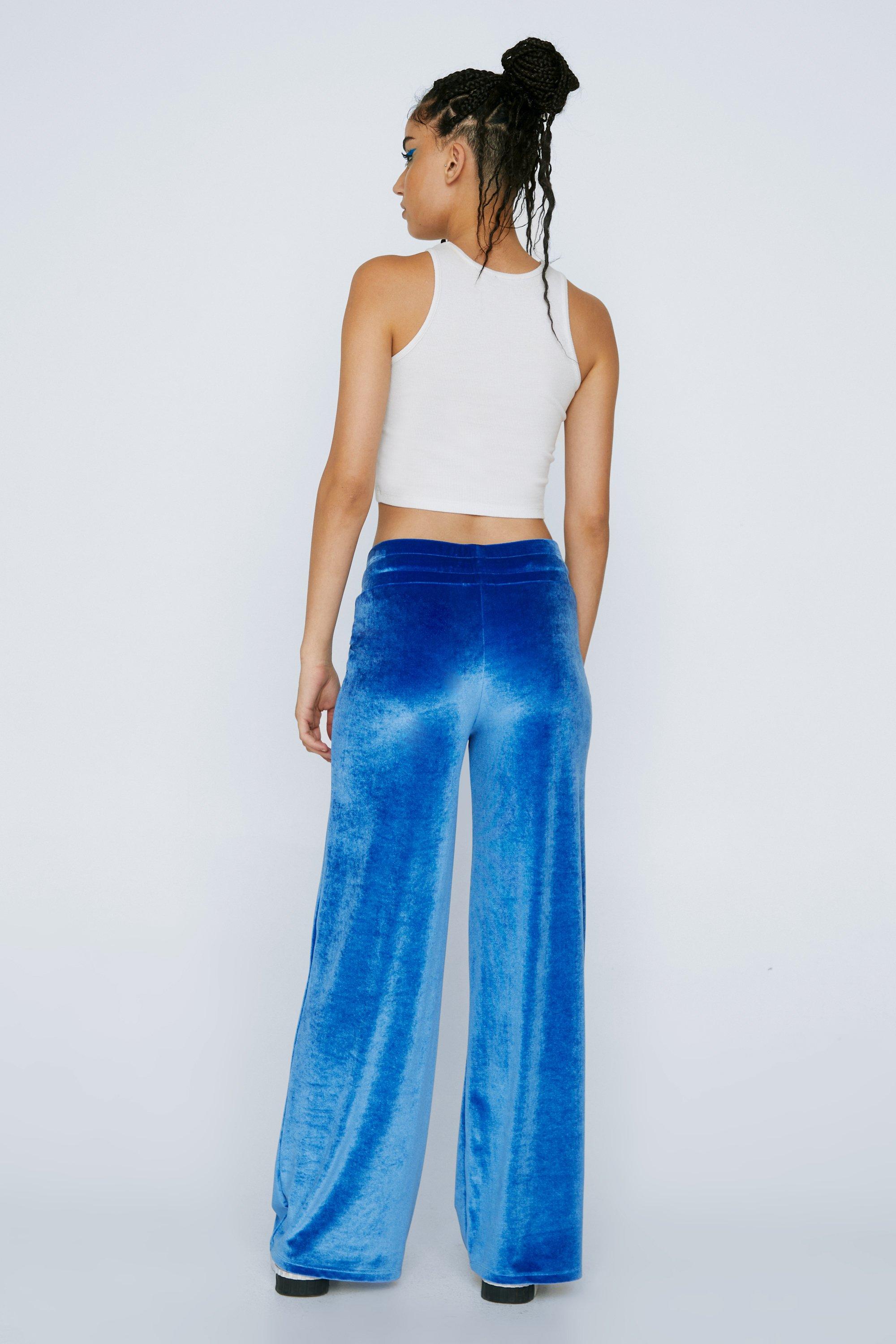 Mid Rise Velour Flare Sweatpants