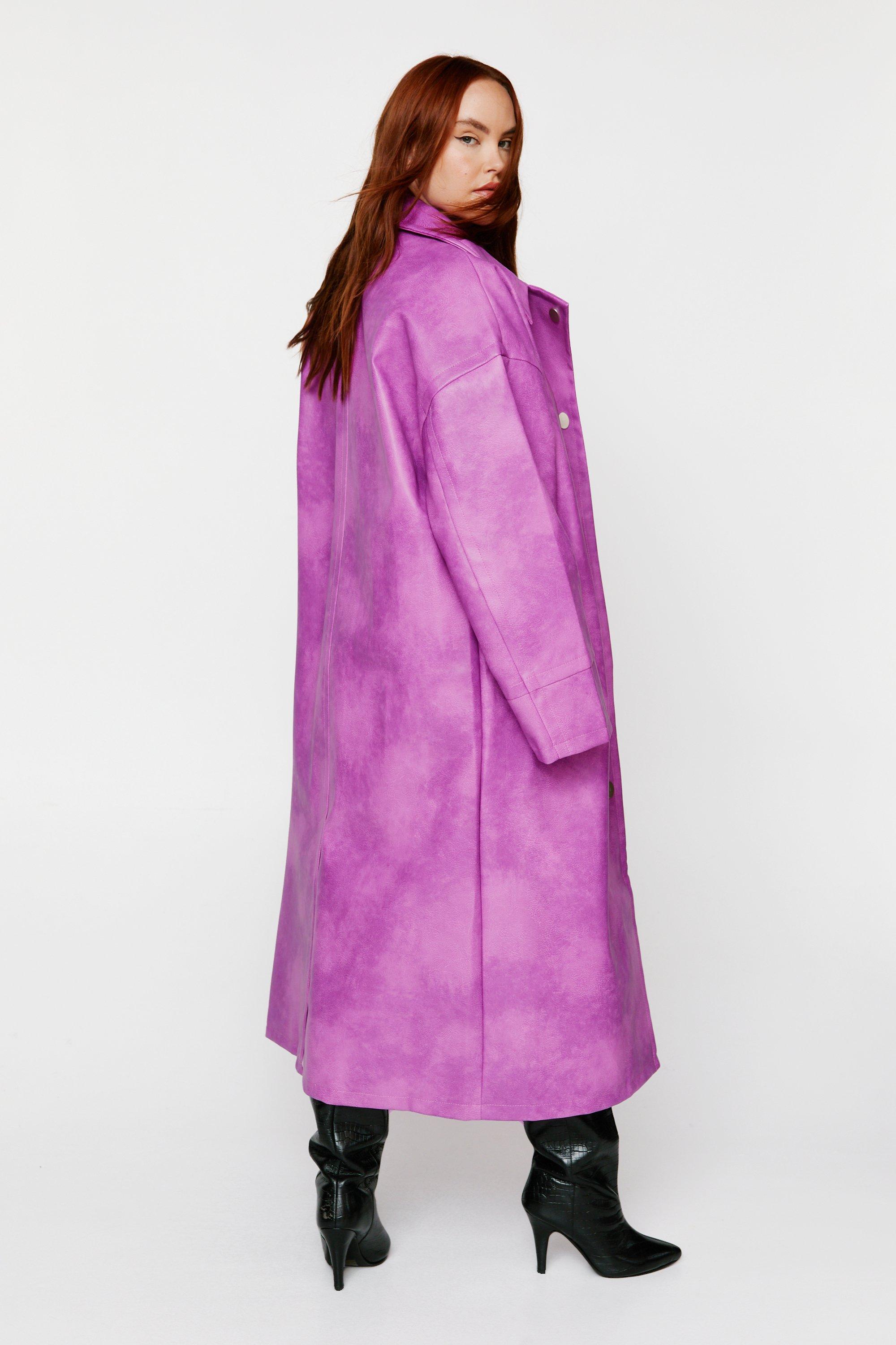 plus size faux leather coats