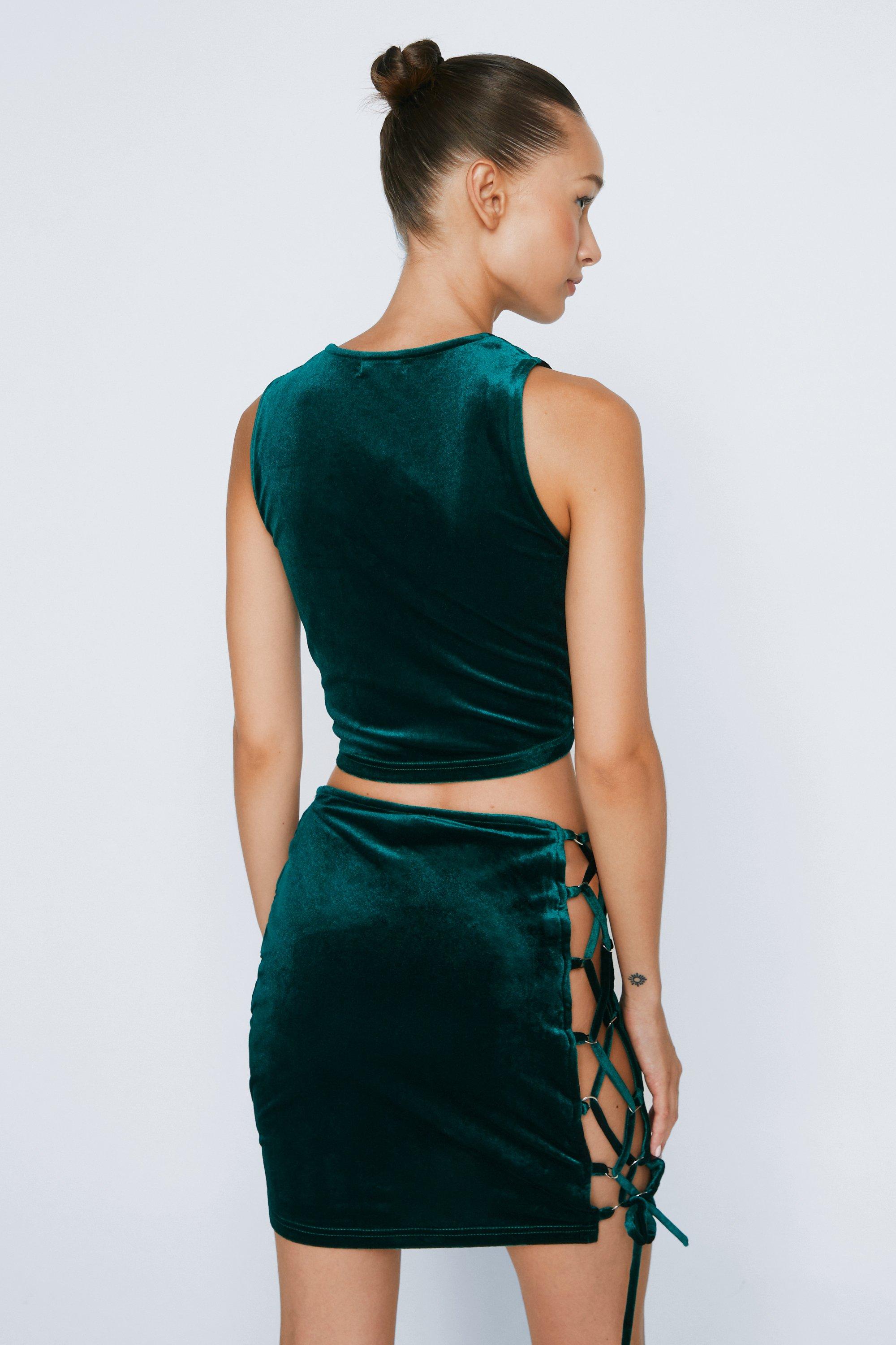 Bodycon 2025 velvet skirt