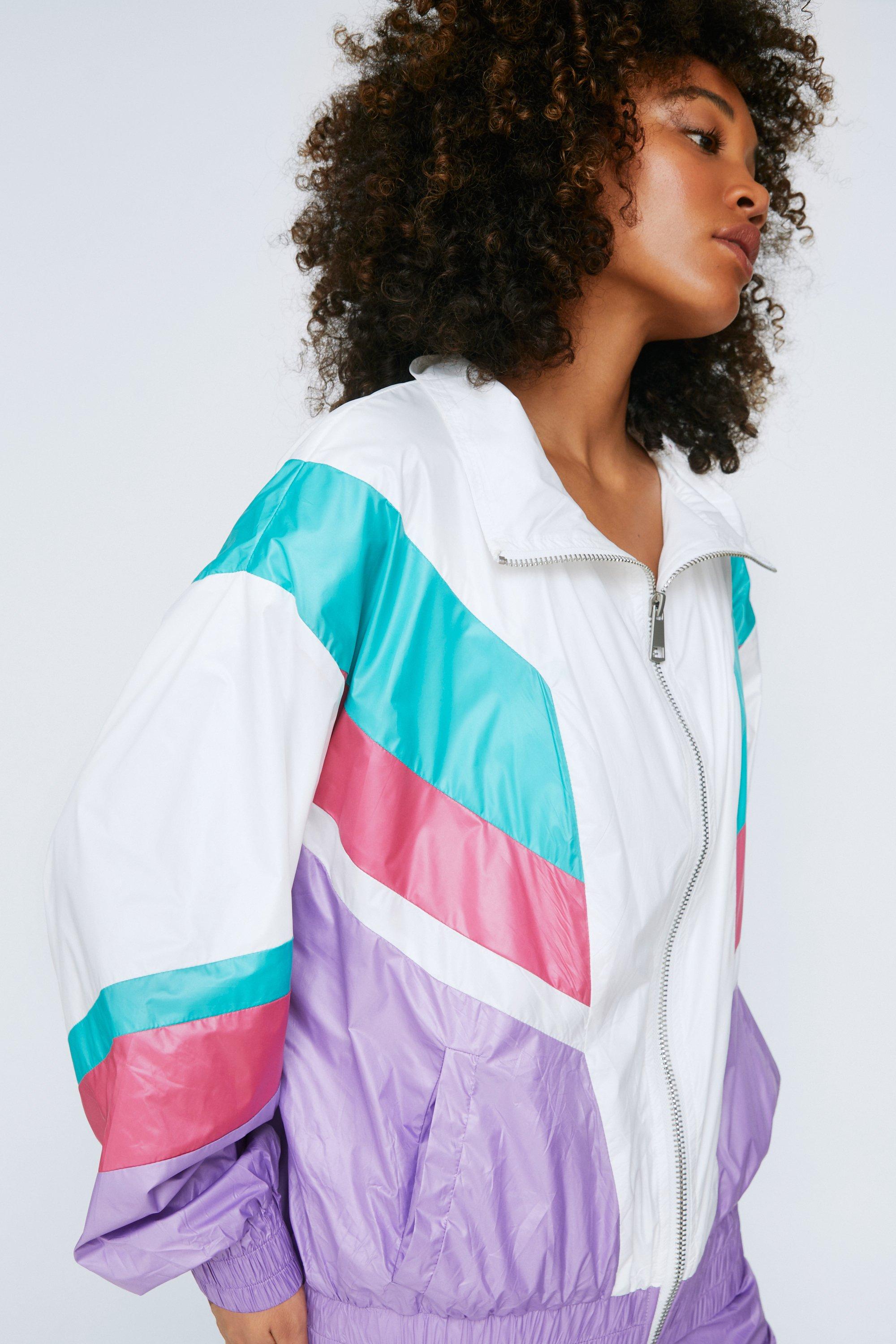 Womens 2025 colorblock windbreaker