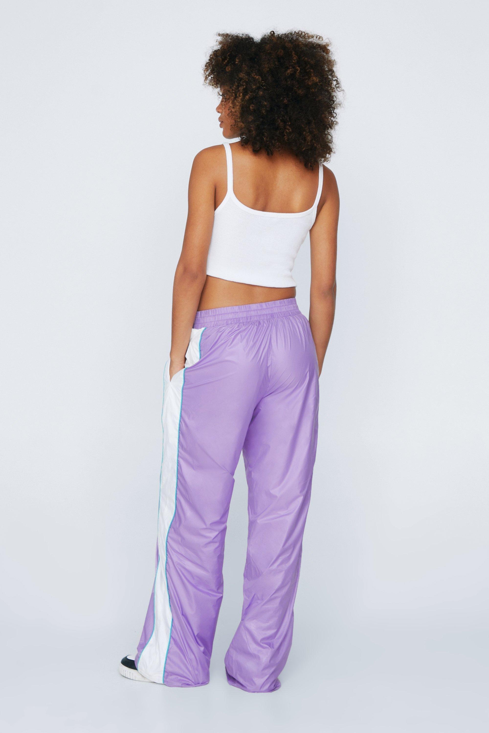 Colorblock Nylon Elastic Waist Joggers