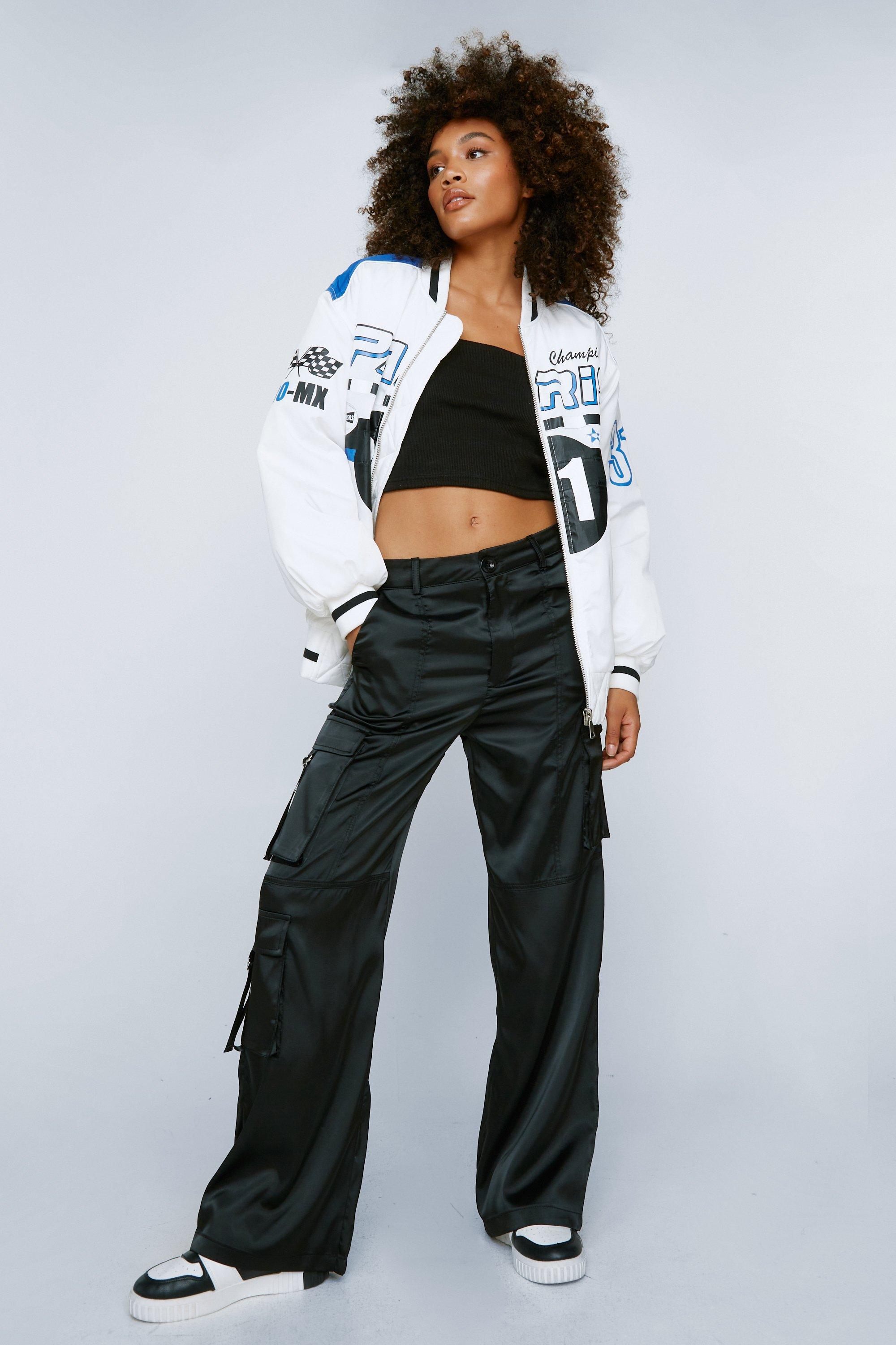 Forever 21 Satin Cargo Pant