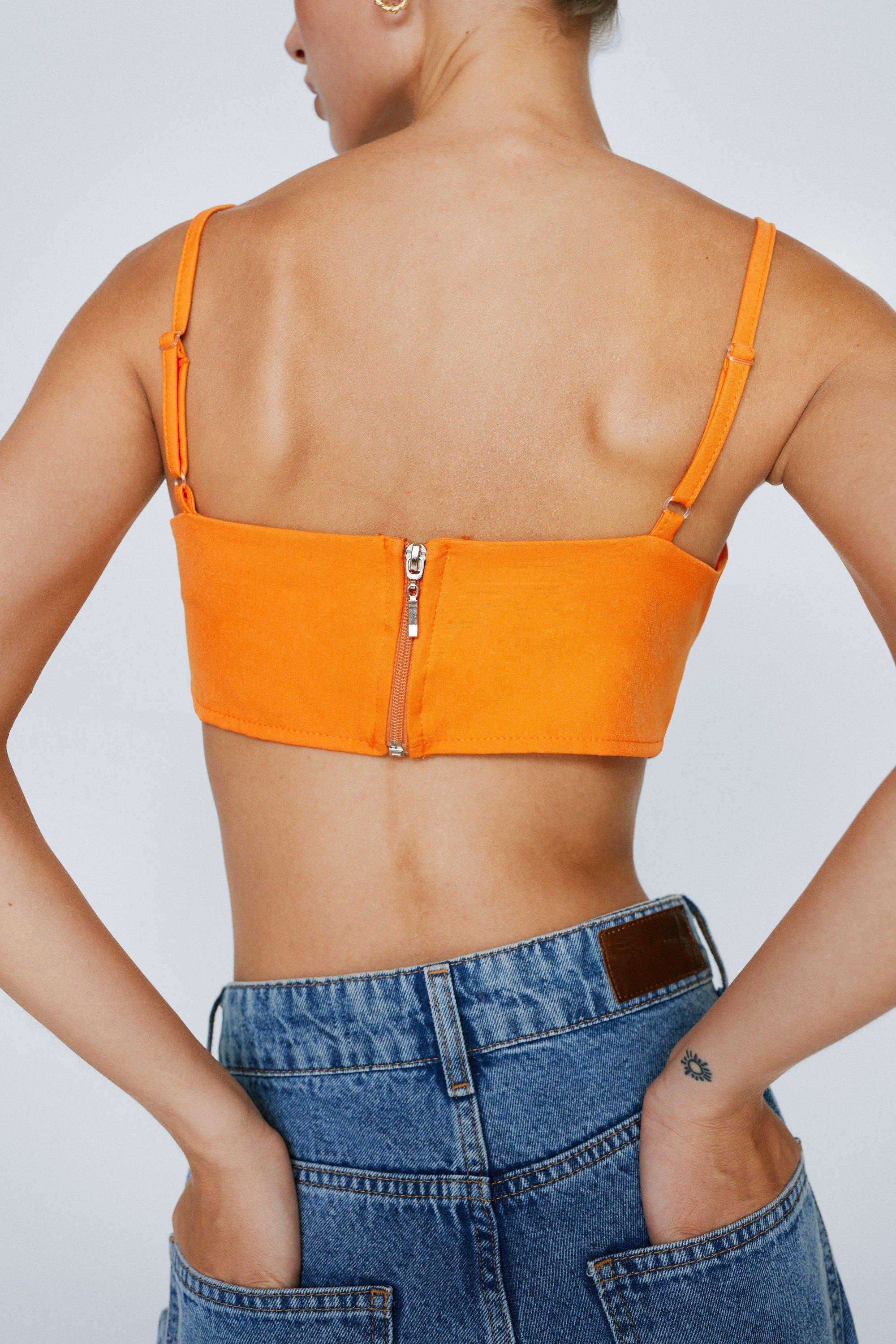 Womens Sexy Triangle Tube Crop Top Colorful Heart-Shaped