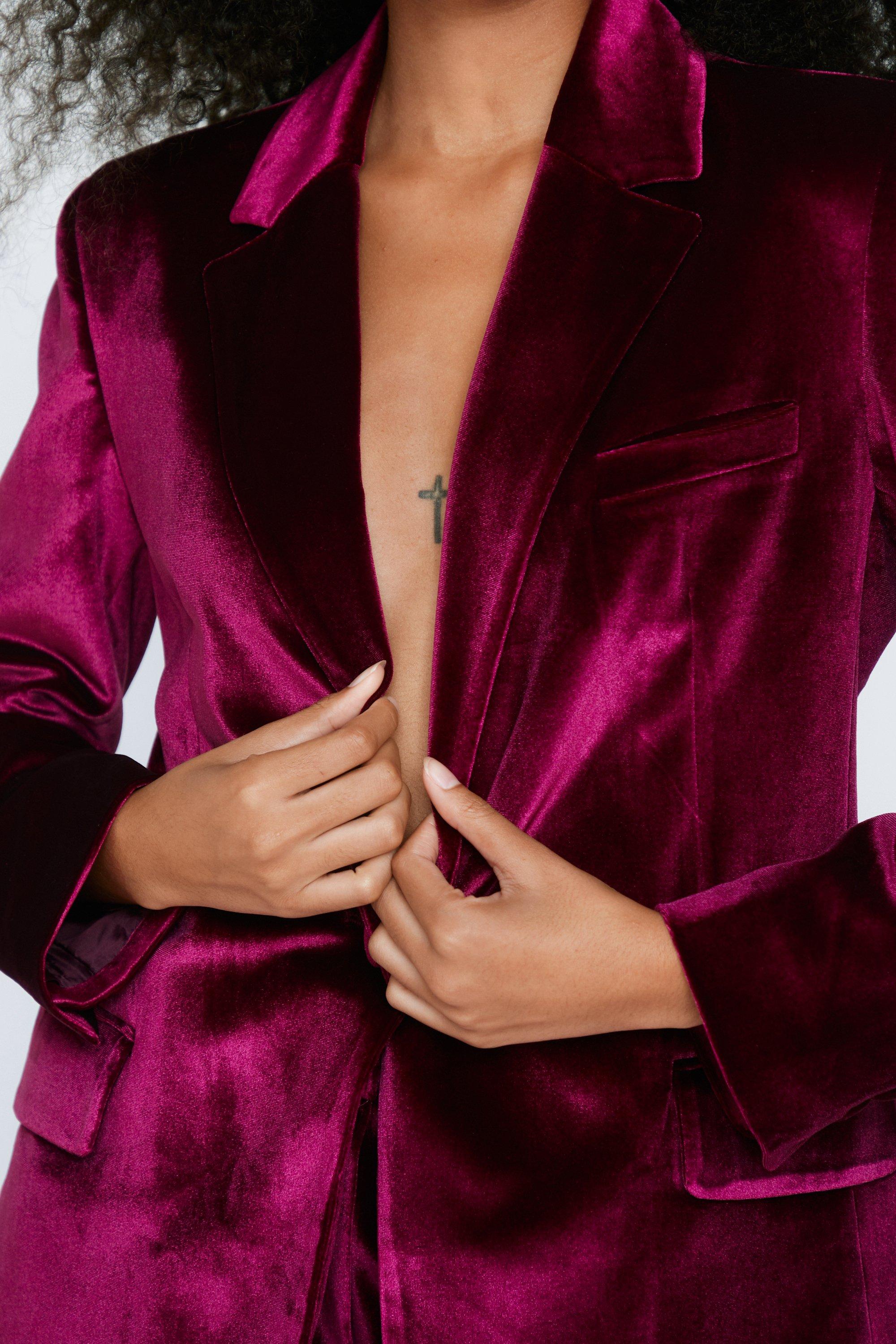 Tailored Velvet Blazer