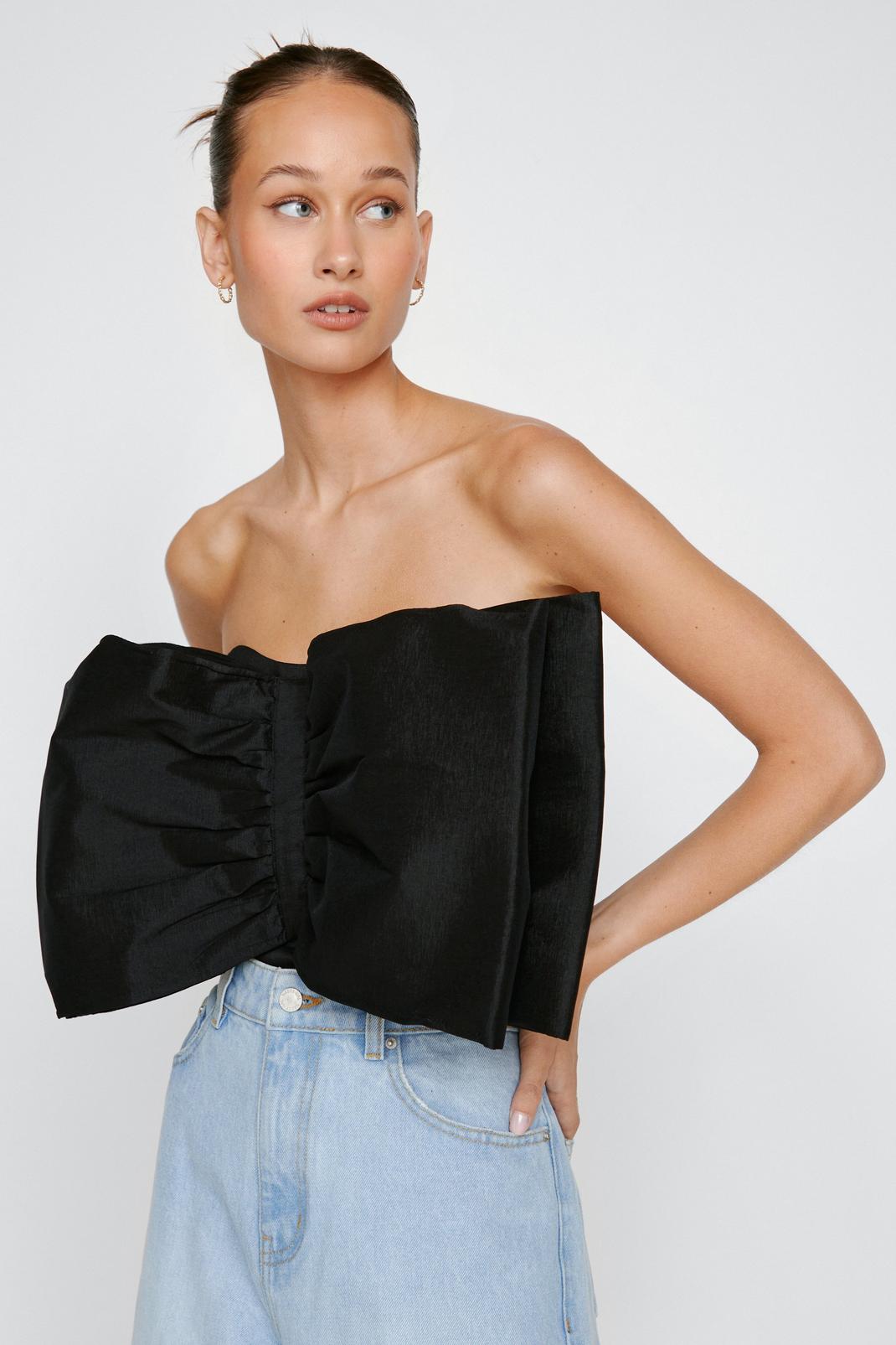 Bandeau top with bow