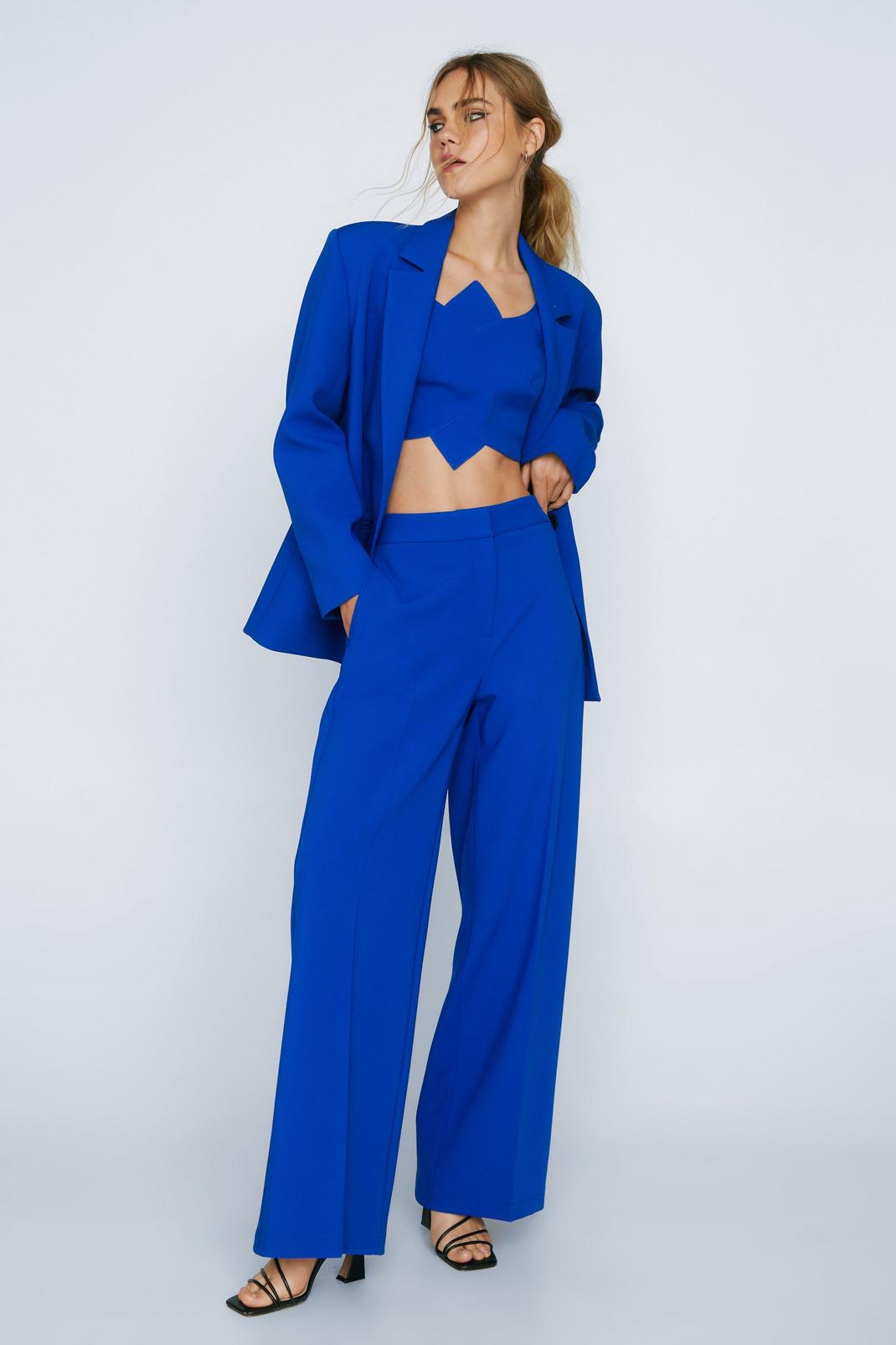 Cobalt Tailored Wide Leg Trousers image number 1