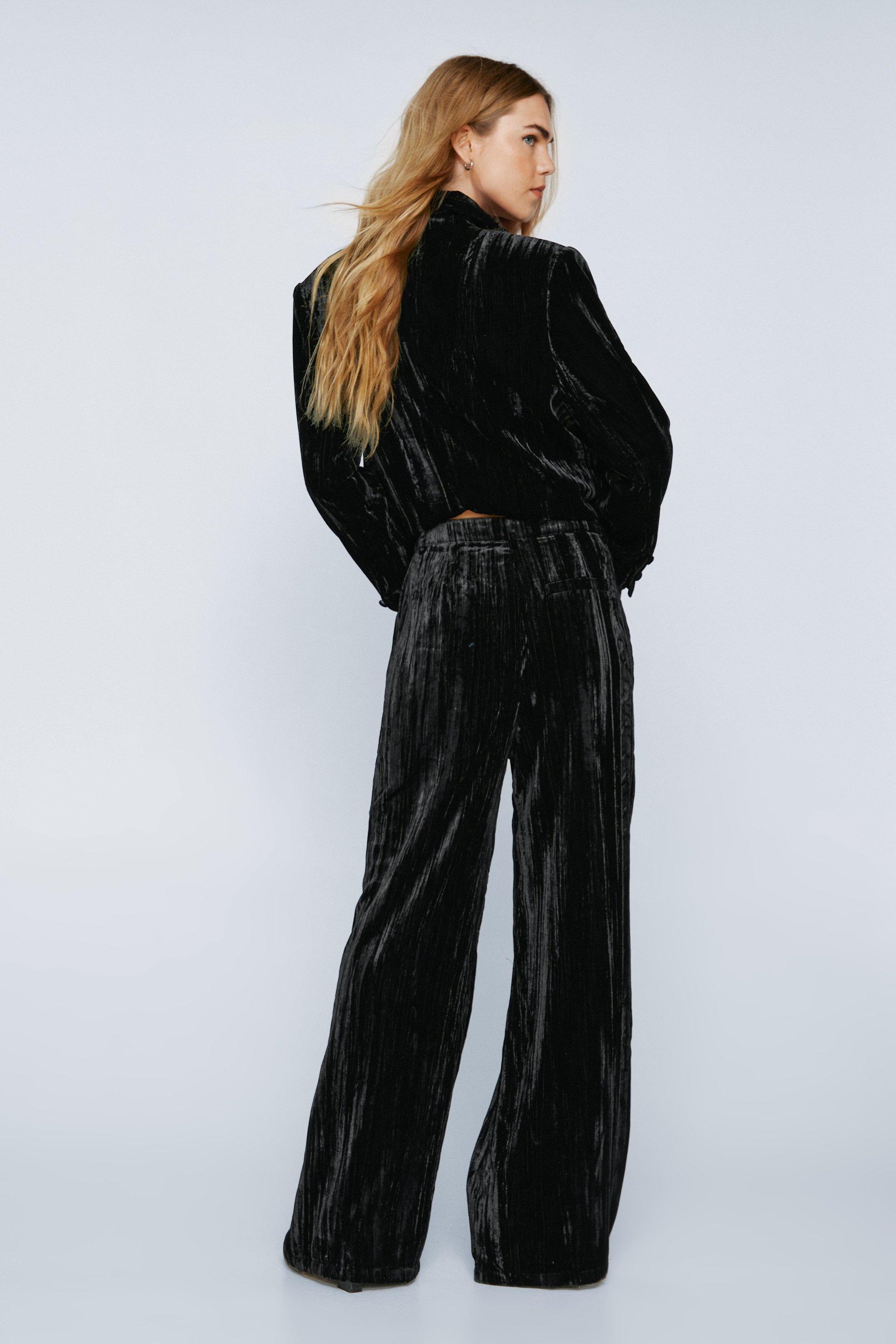 Velvet Wide Leg Trouser