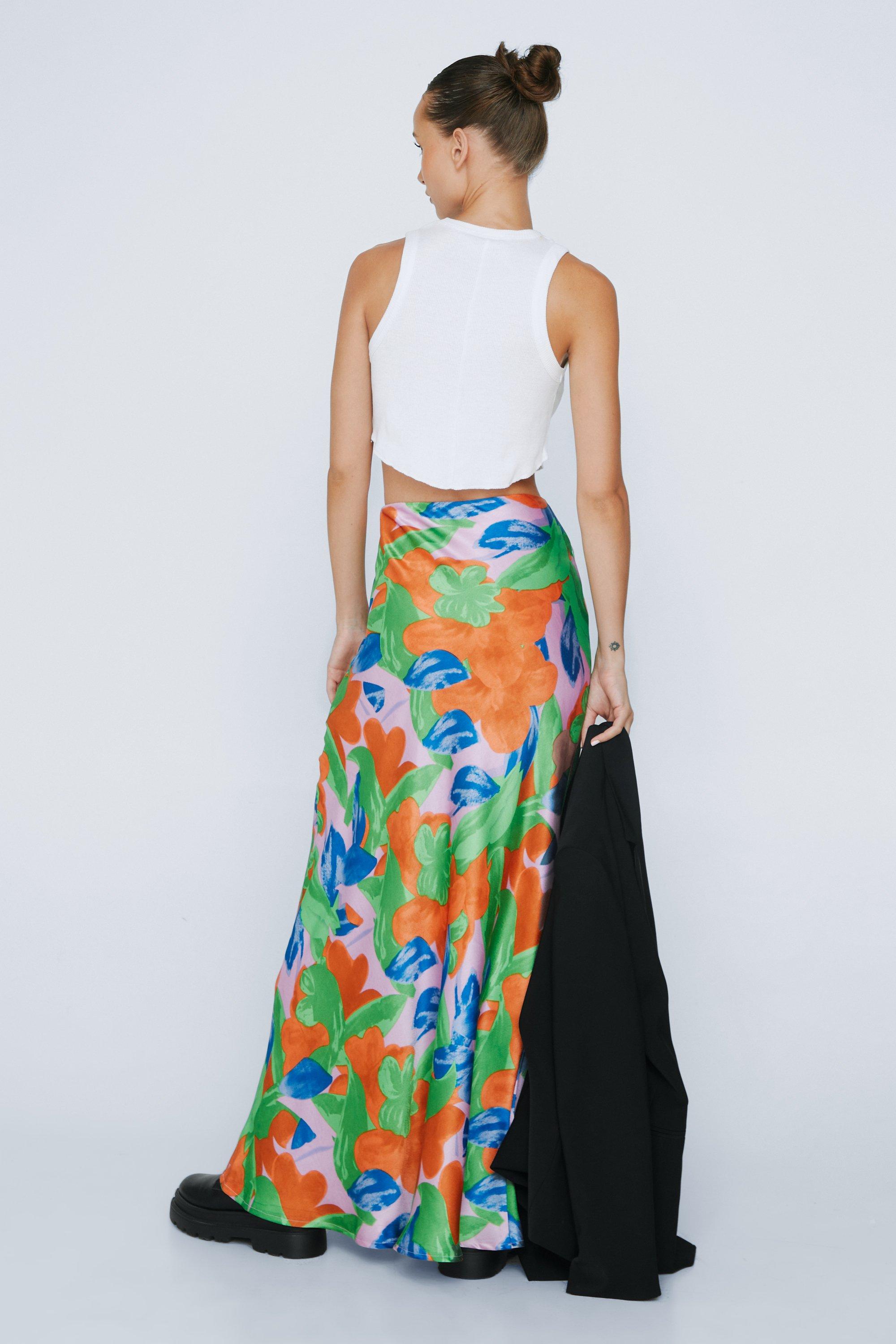 Floral maxi skirt clearance petite