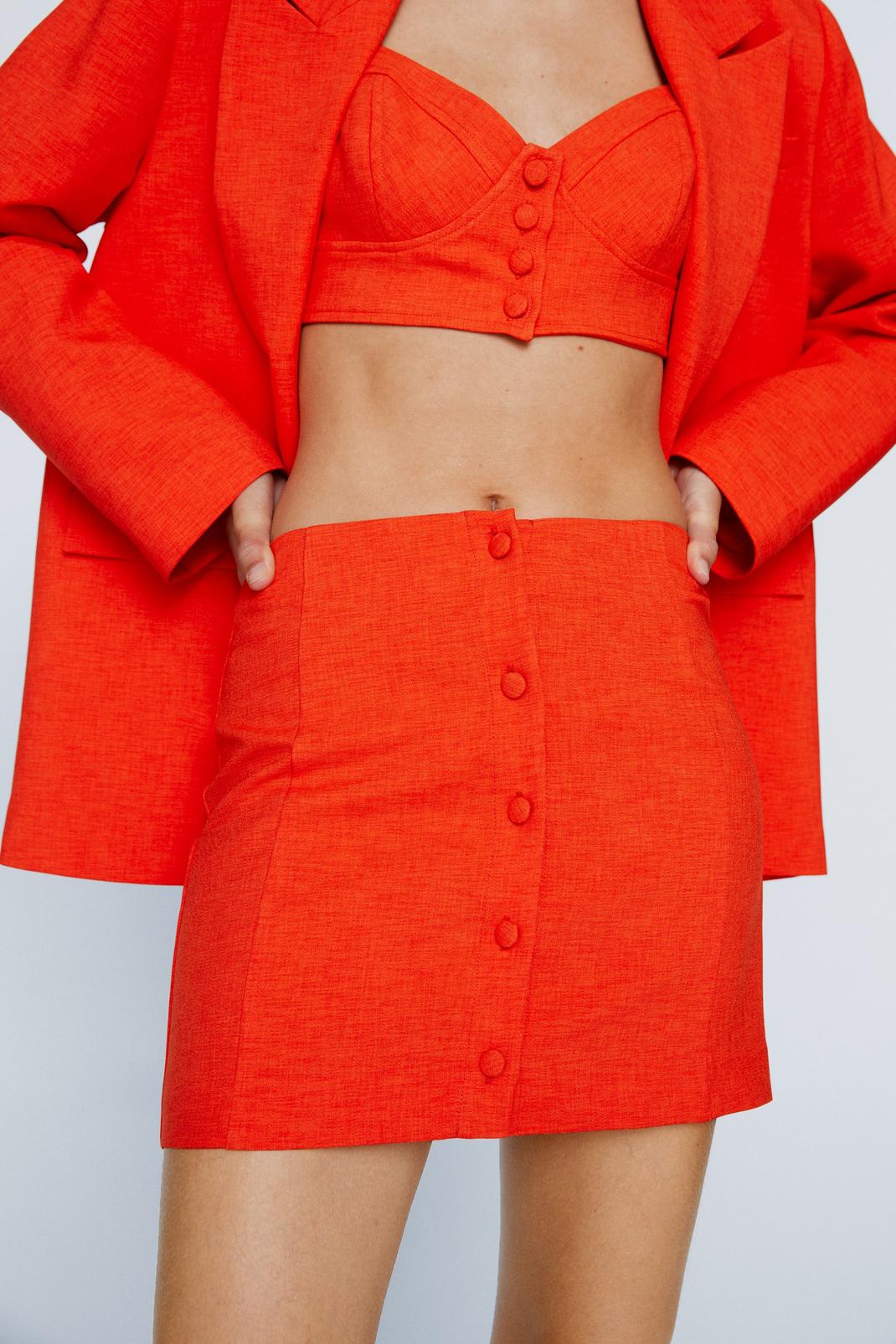 Mini jupe de tailleur, Orange image number 1