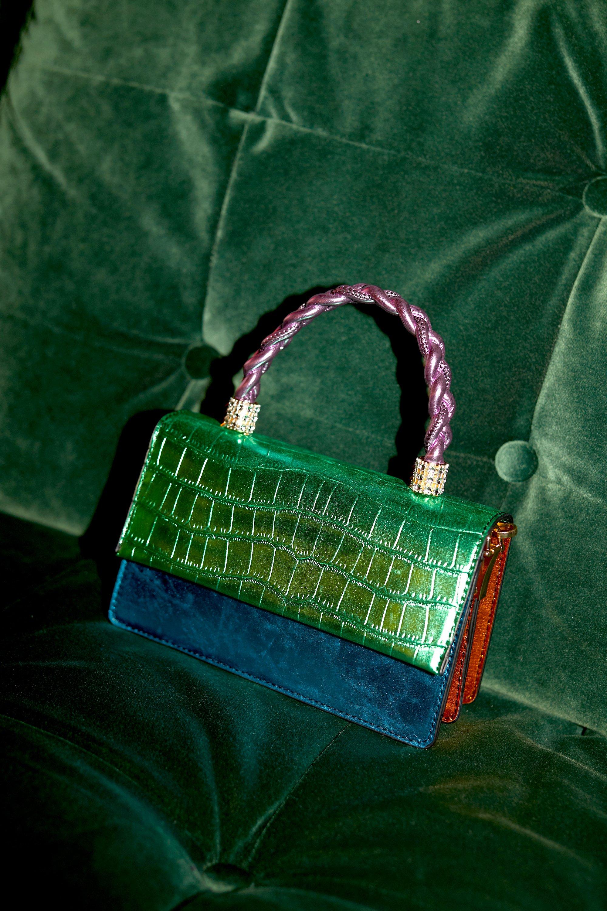 Color Block Bag - Green