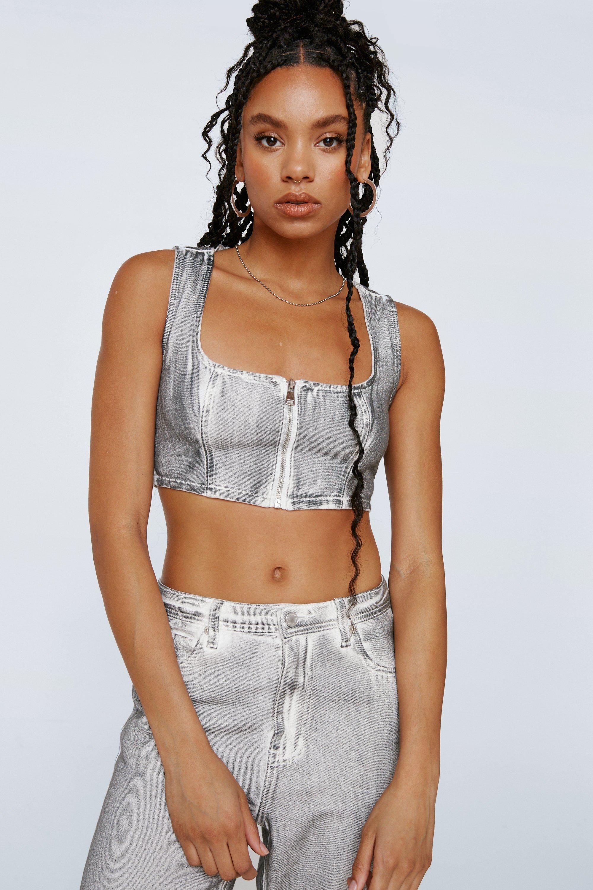 Nasty gal 2025 distressed denim skirt