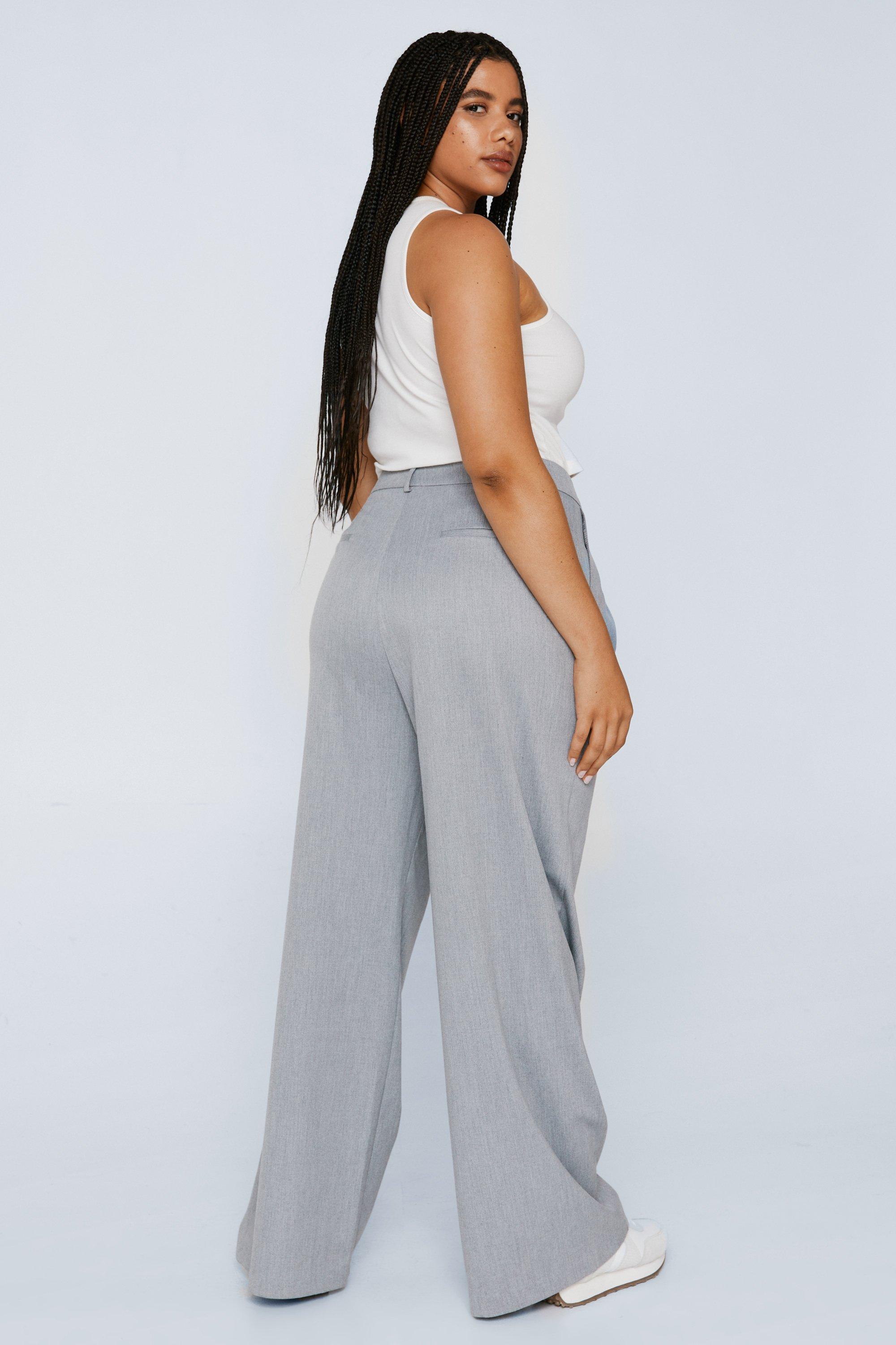 White plus size dress hot sale pants