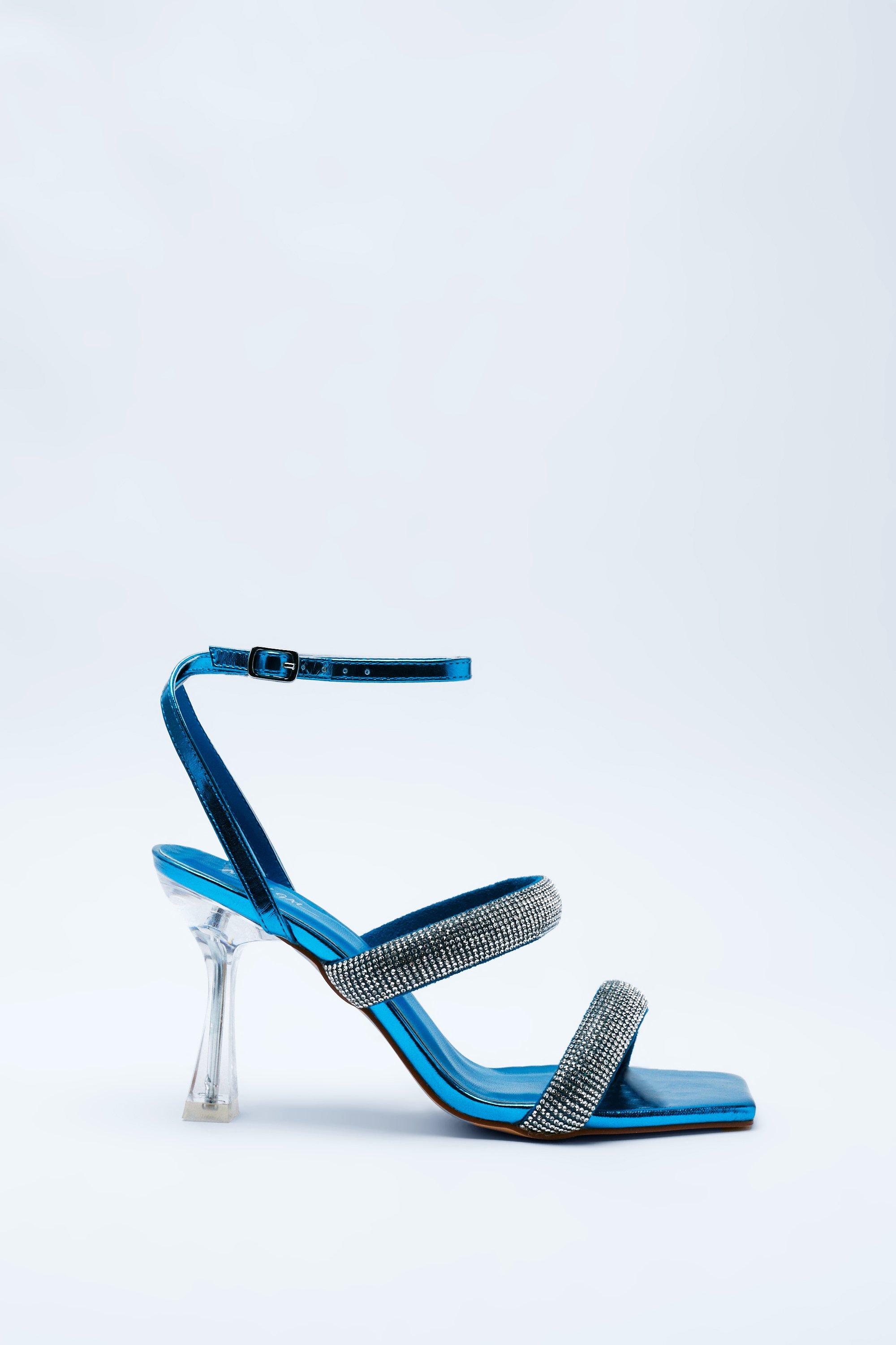 Turquoise ankle hot sale strap heels