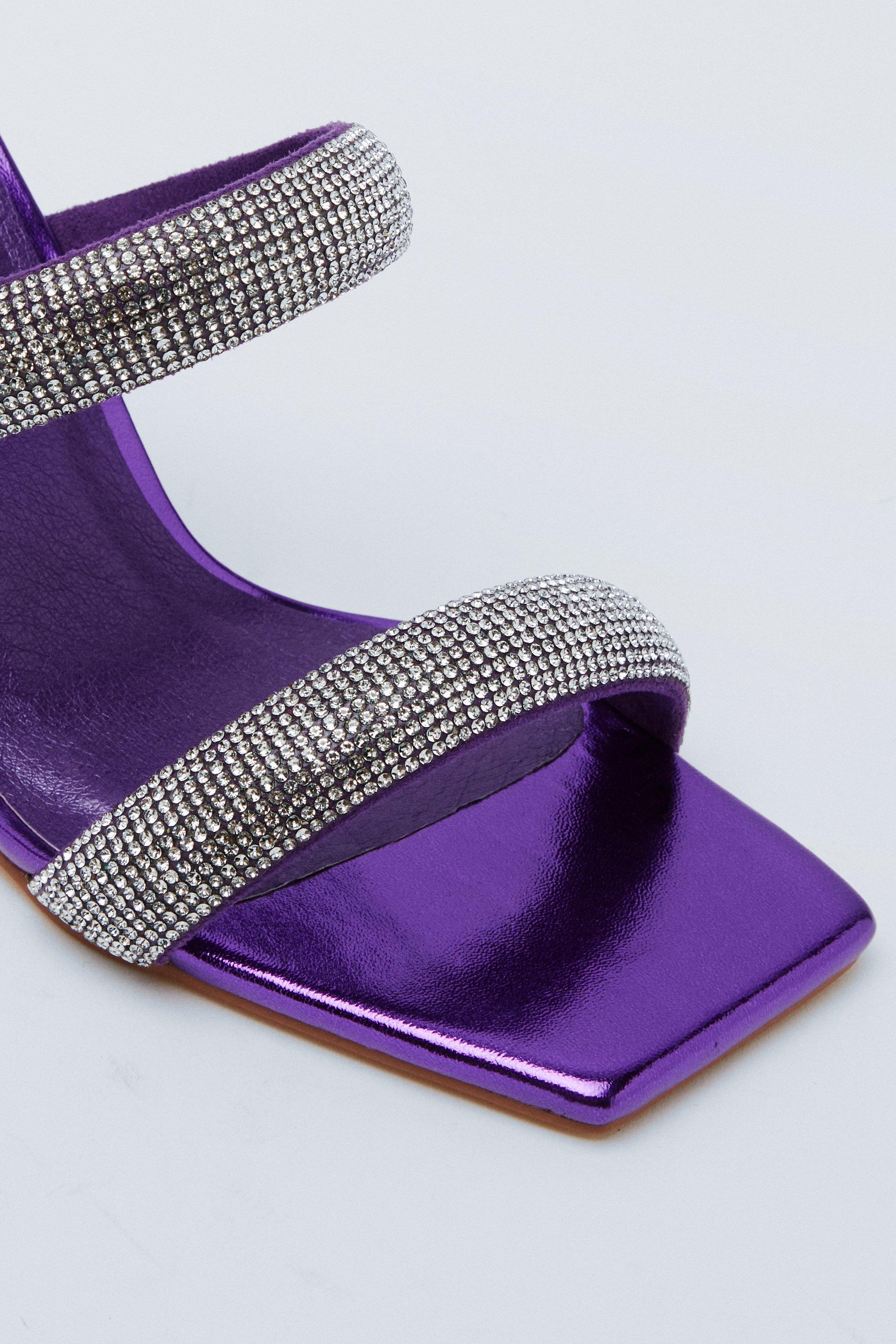 Metallic 2025 purple heels