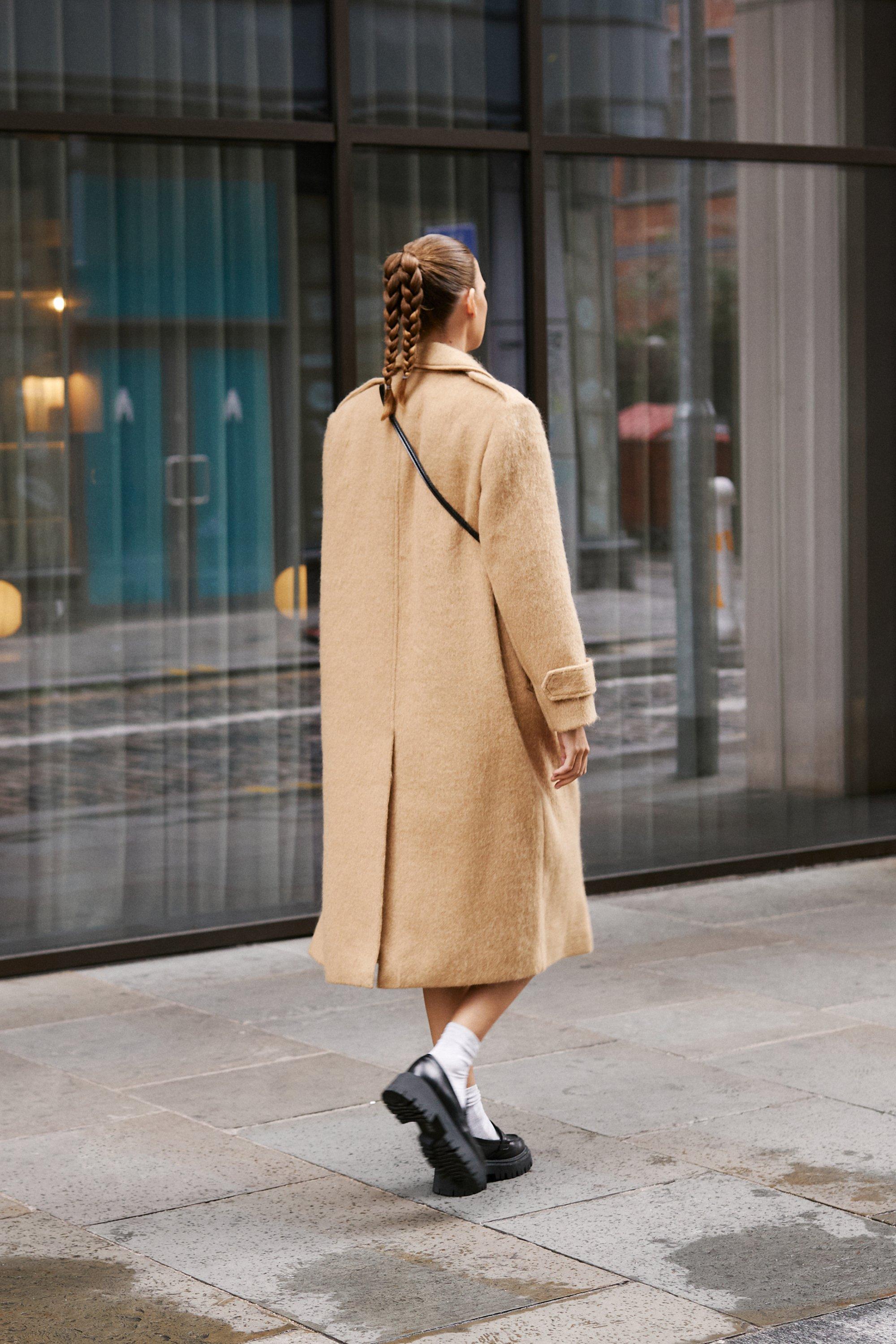 Camel coat clearance oversized