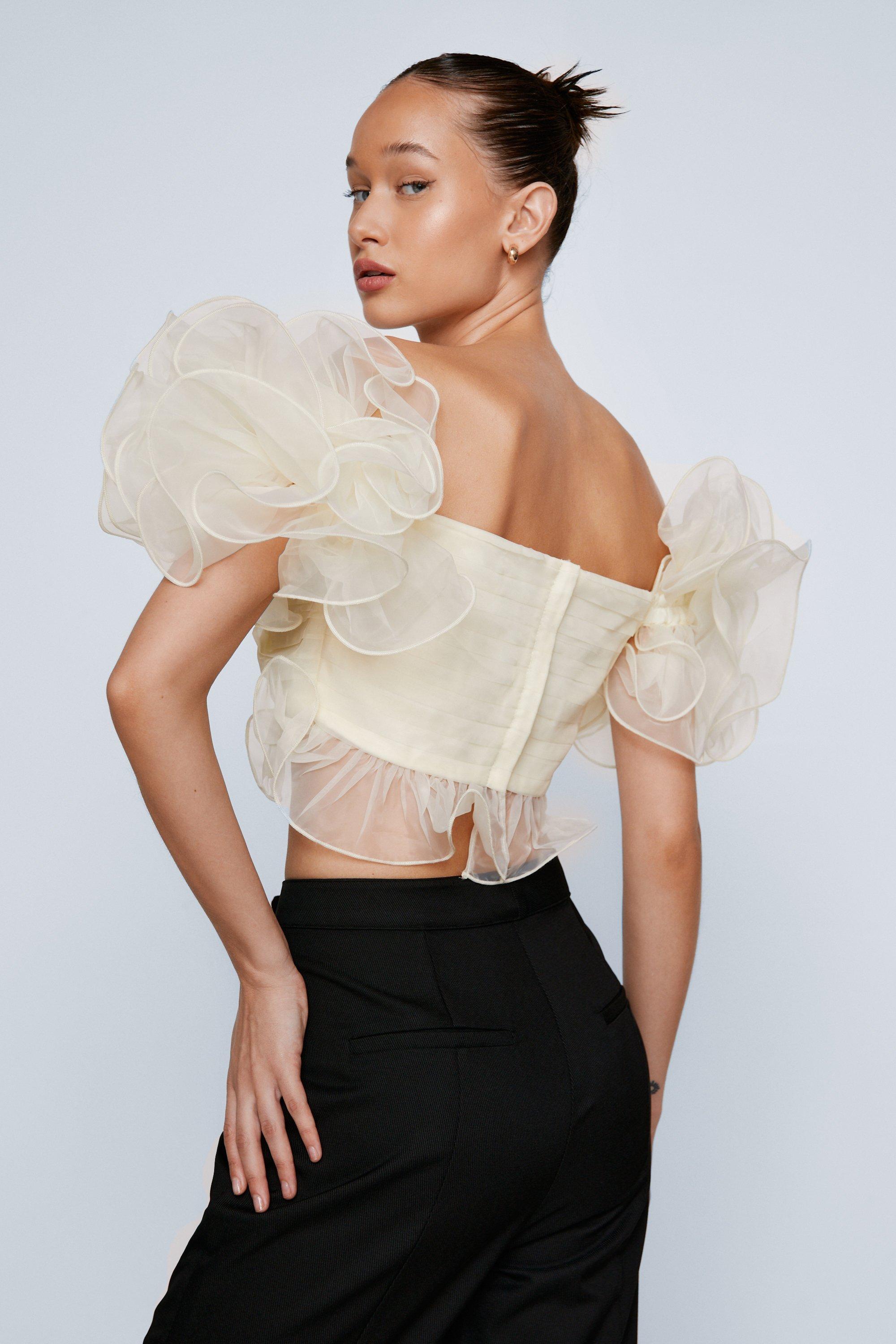 Doll Me Up Offshoulder Ruffle Organza Top – DrapeMe - Your Affordable place  for In-Trend clothing