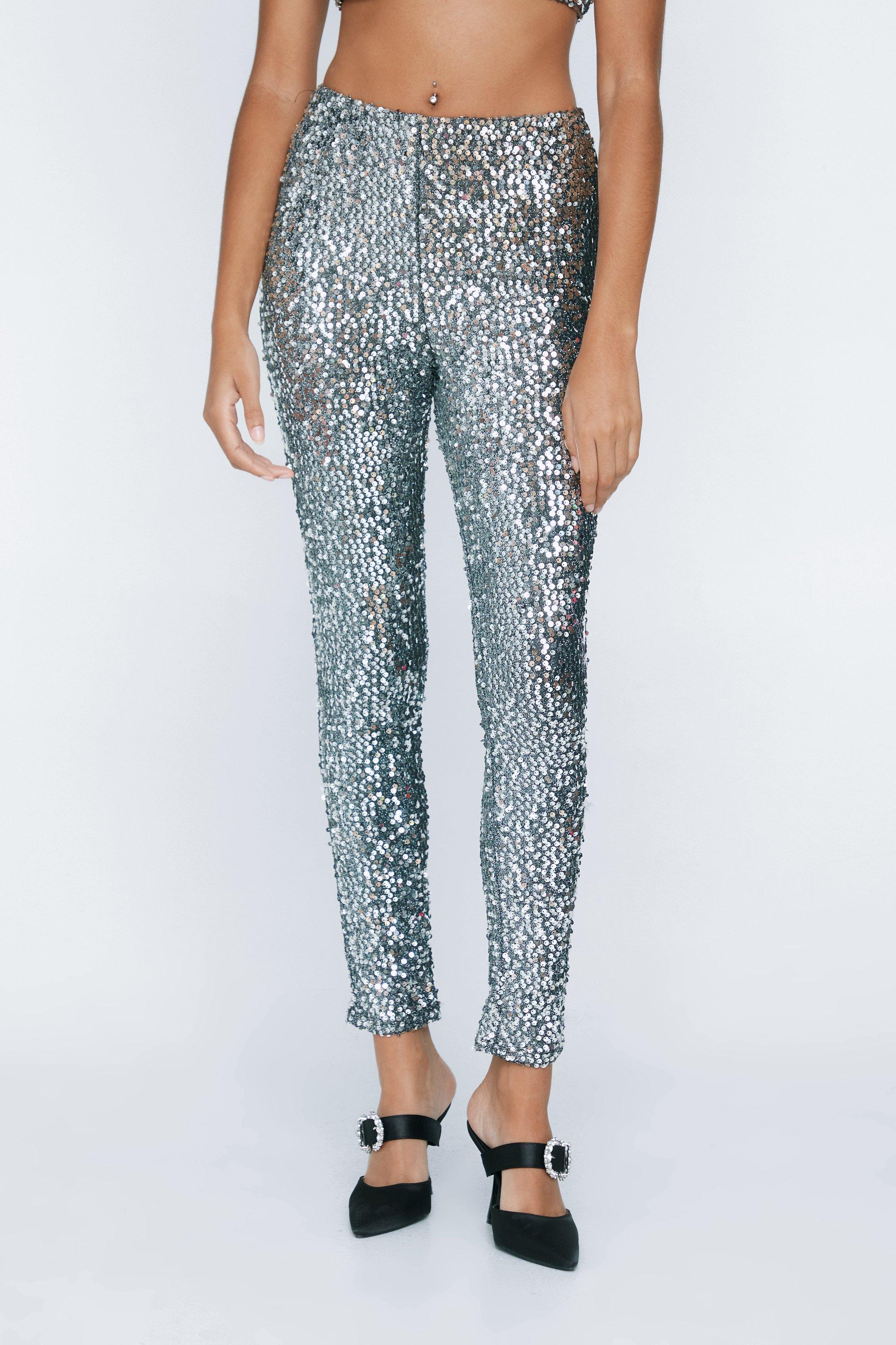 Silver Full Sequin Legging