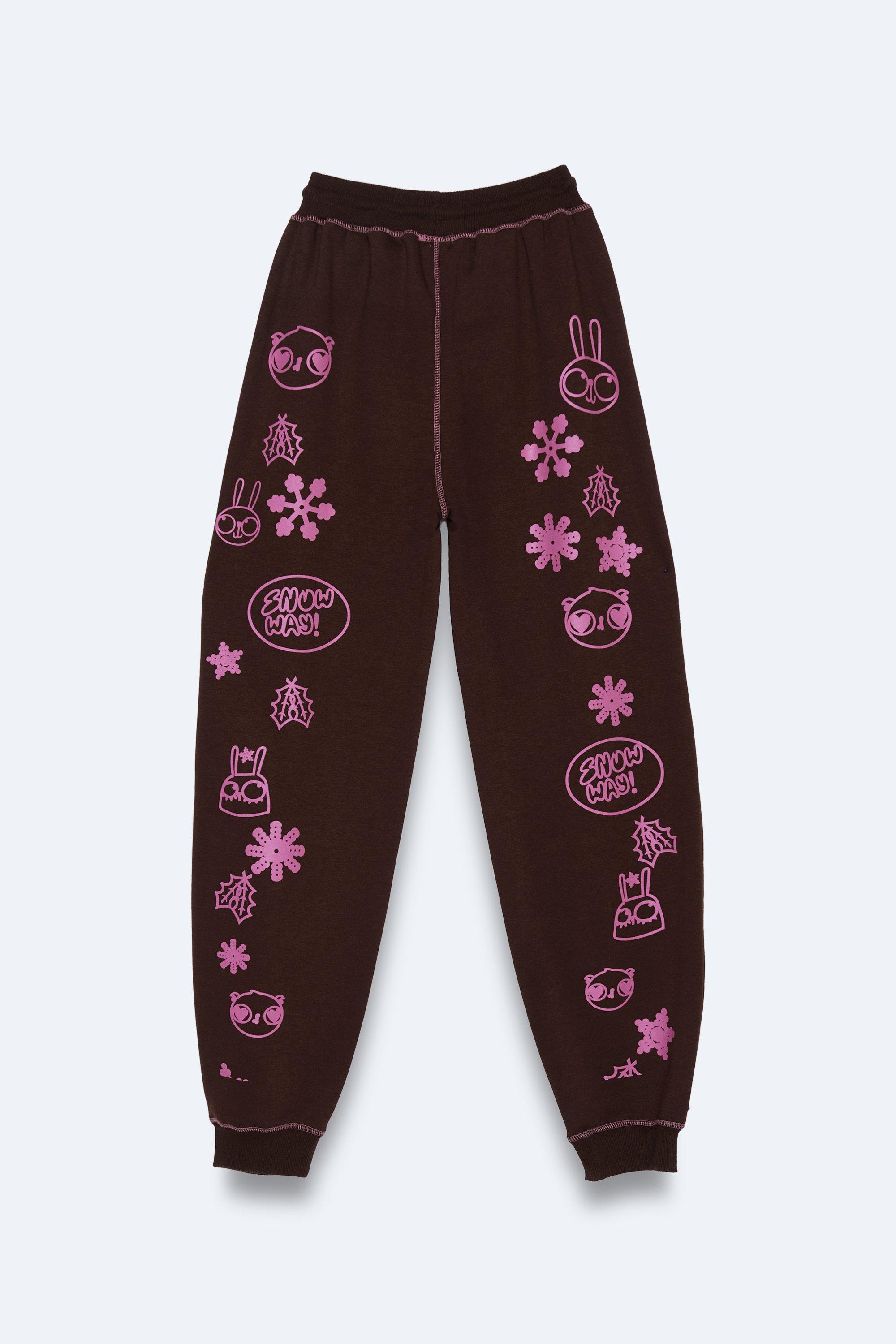 Graphic on sale track pants