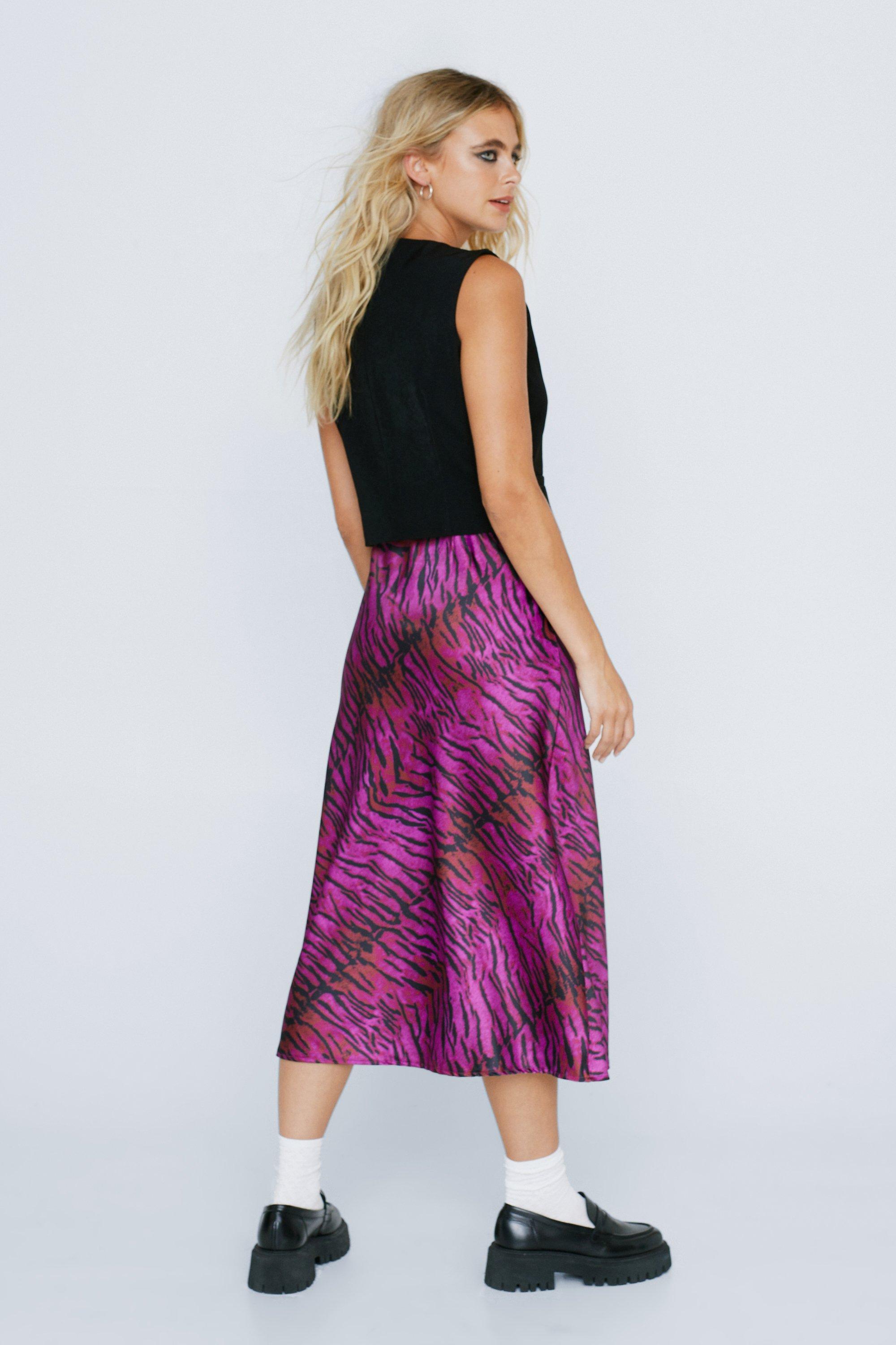 Nasty gal outlet zebra print skirt