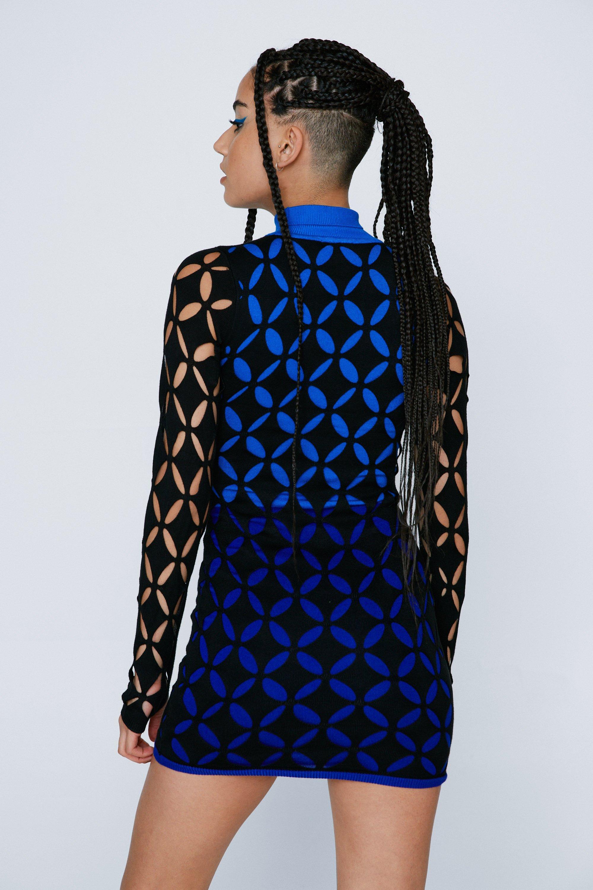 Cut Out Layered Knitted Mini Dress | Nasty Gal