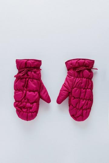 Quilted Mittens fuchsia