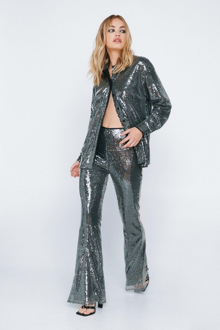 Sequin Two Piece Flare Pants