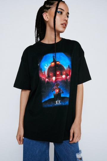 Black Et Washed Graphic Oversized T-shirt