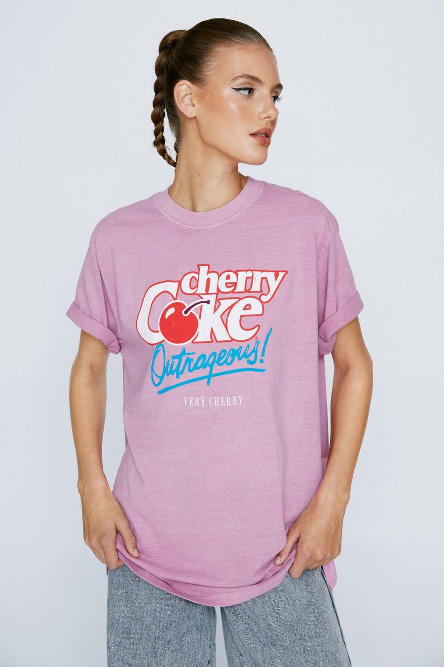 Cherry Coke Graphic Oversized T-Shirt