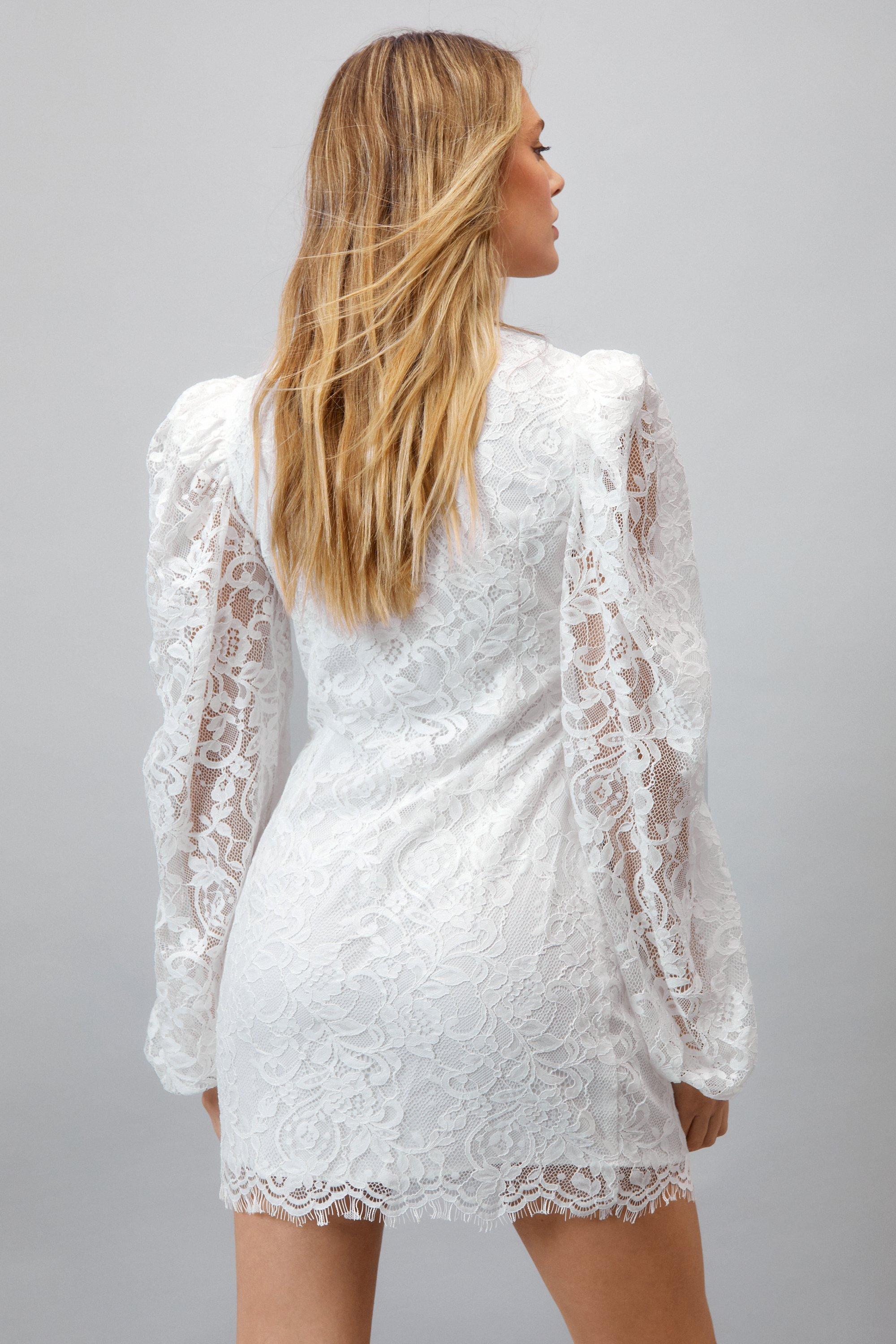 Nasty gal clearance white lace dress