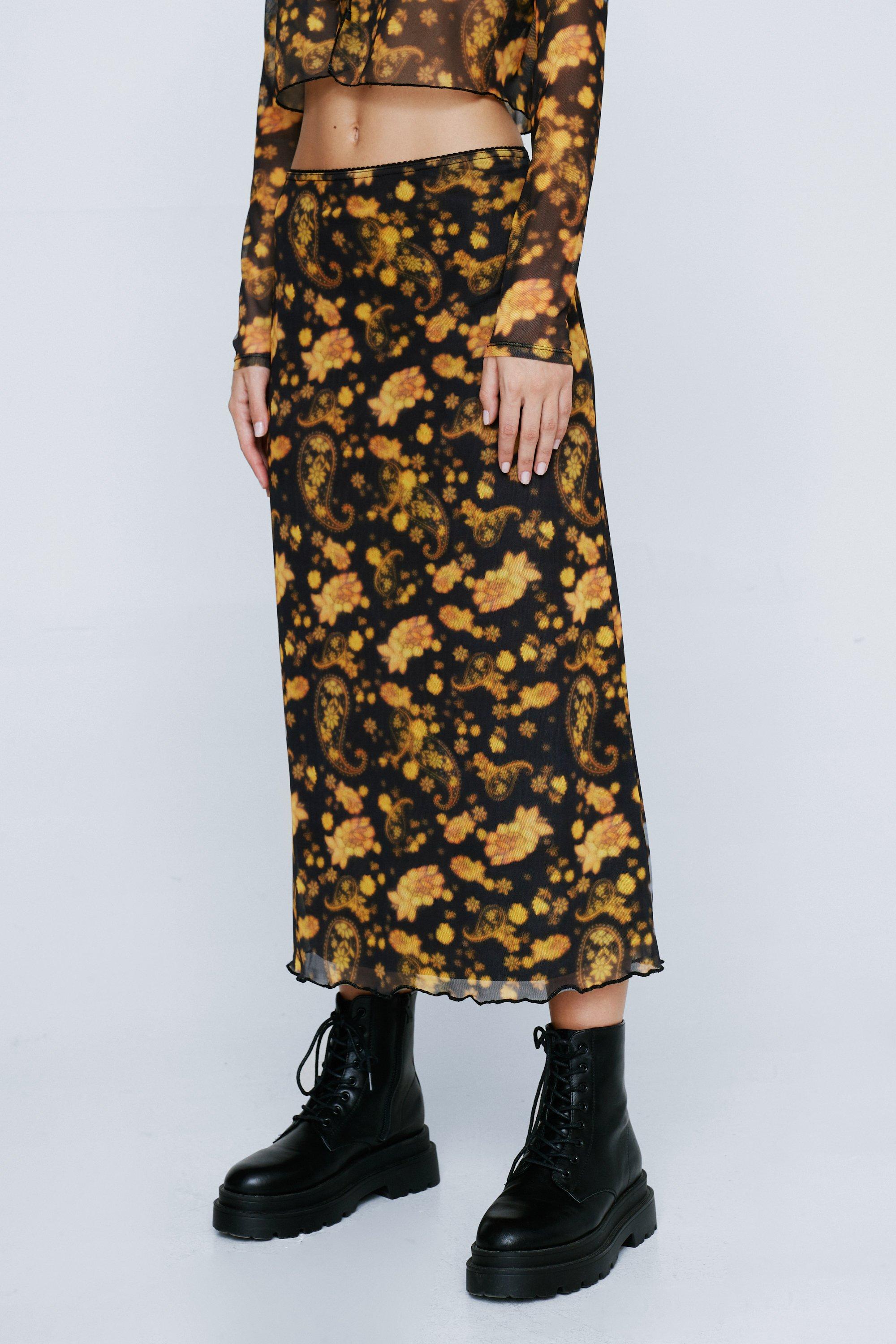 Petite maxi skirt outlet floral