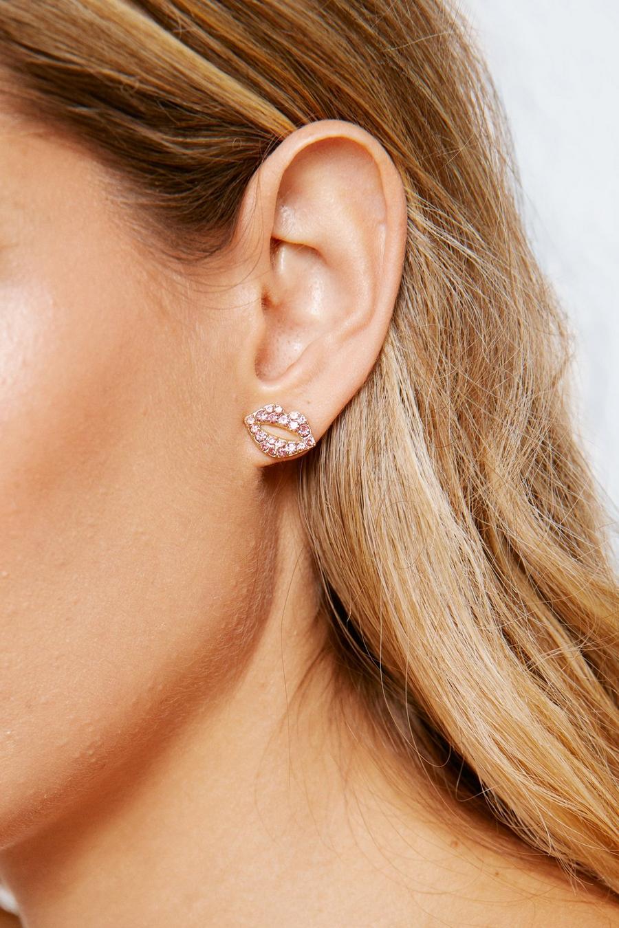 Diamante Mouth Earrings