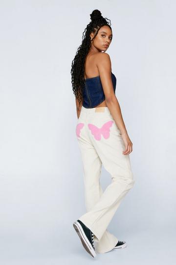 Corduroy High Waisted Flare Butterfly Pants sand
