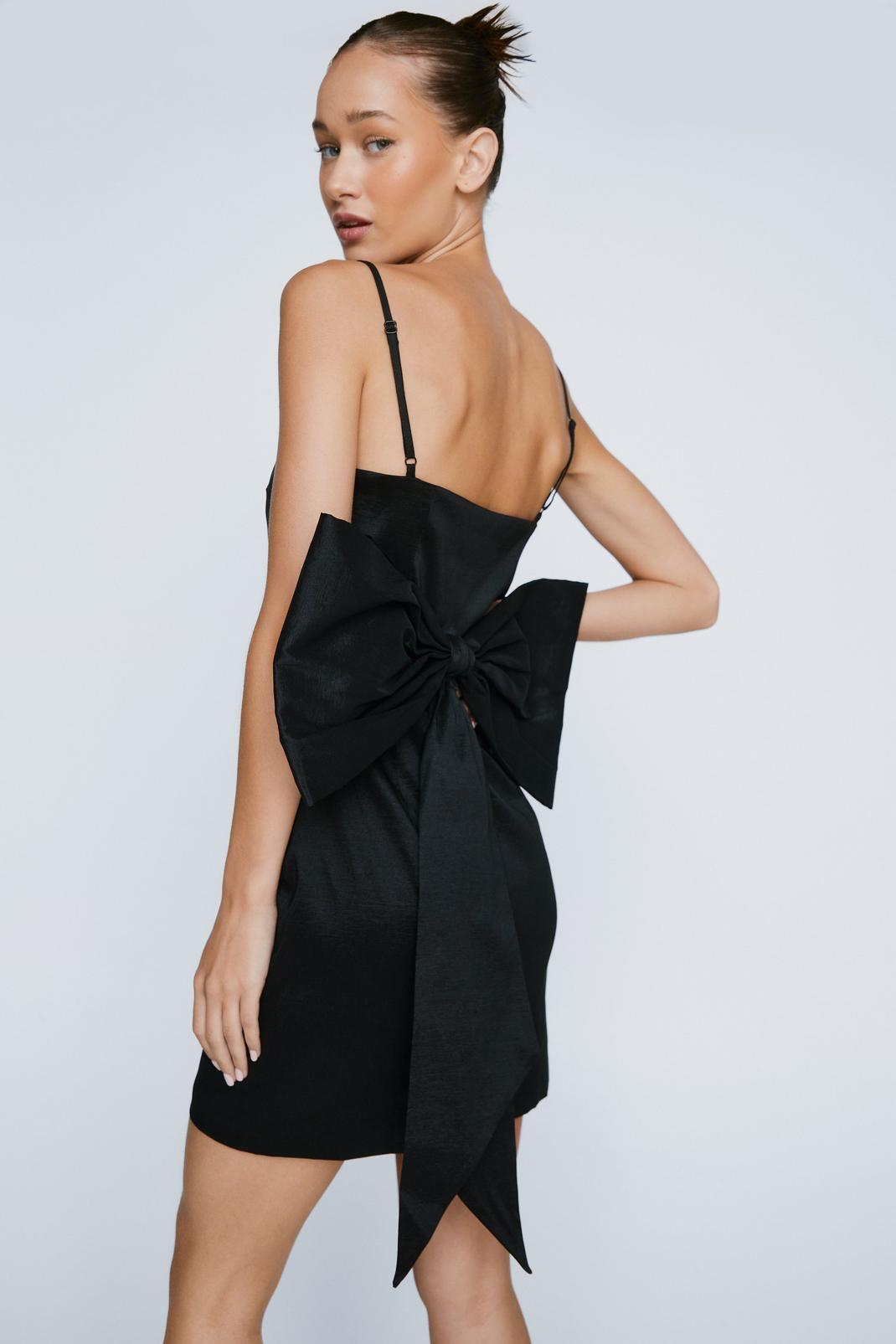 Petite - Mini robe à nœud, Black image number 1