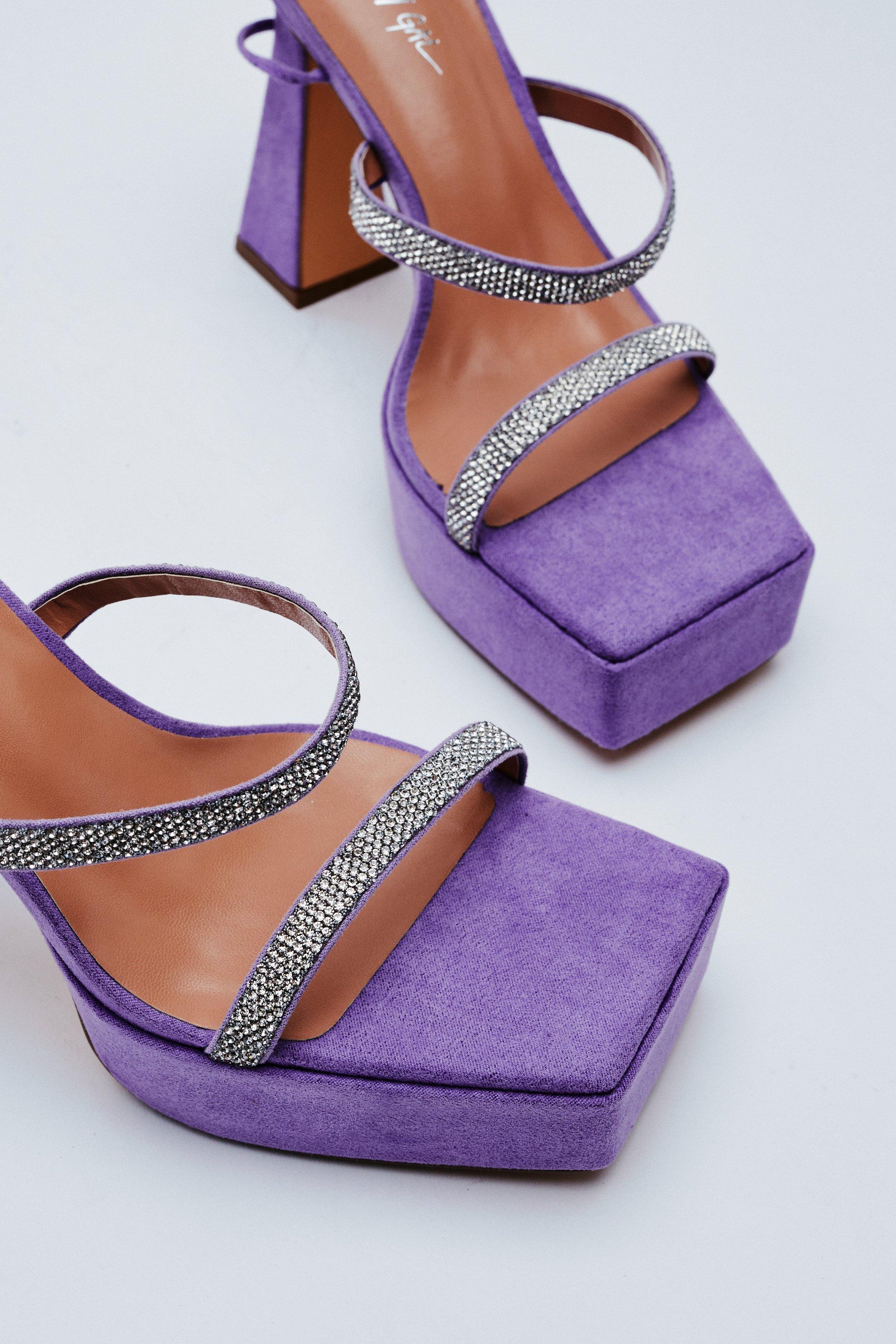 Mauve shop platform heels