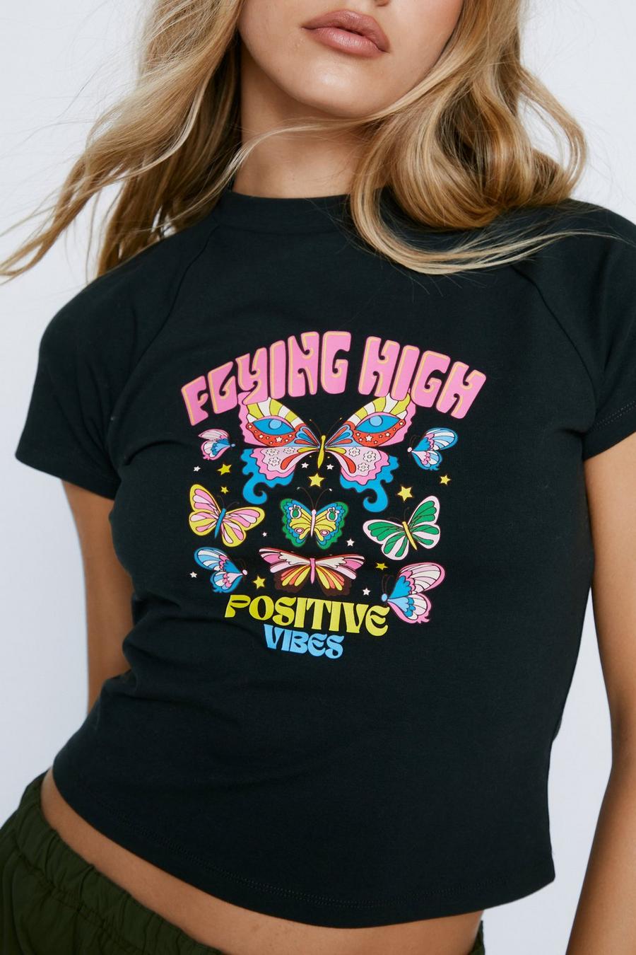 Flying High Butterfly Graphic T-shirt 