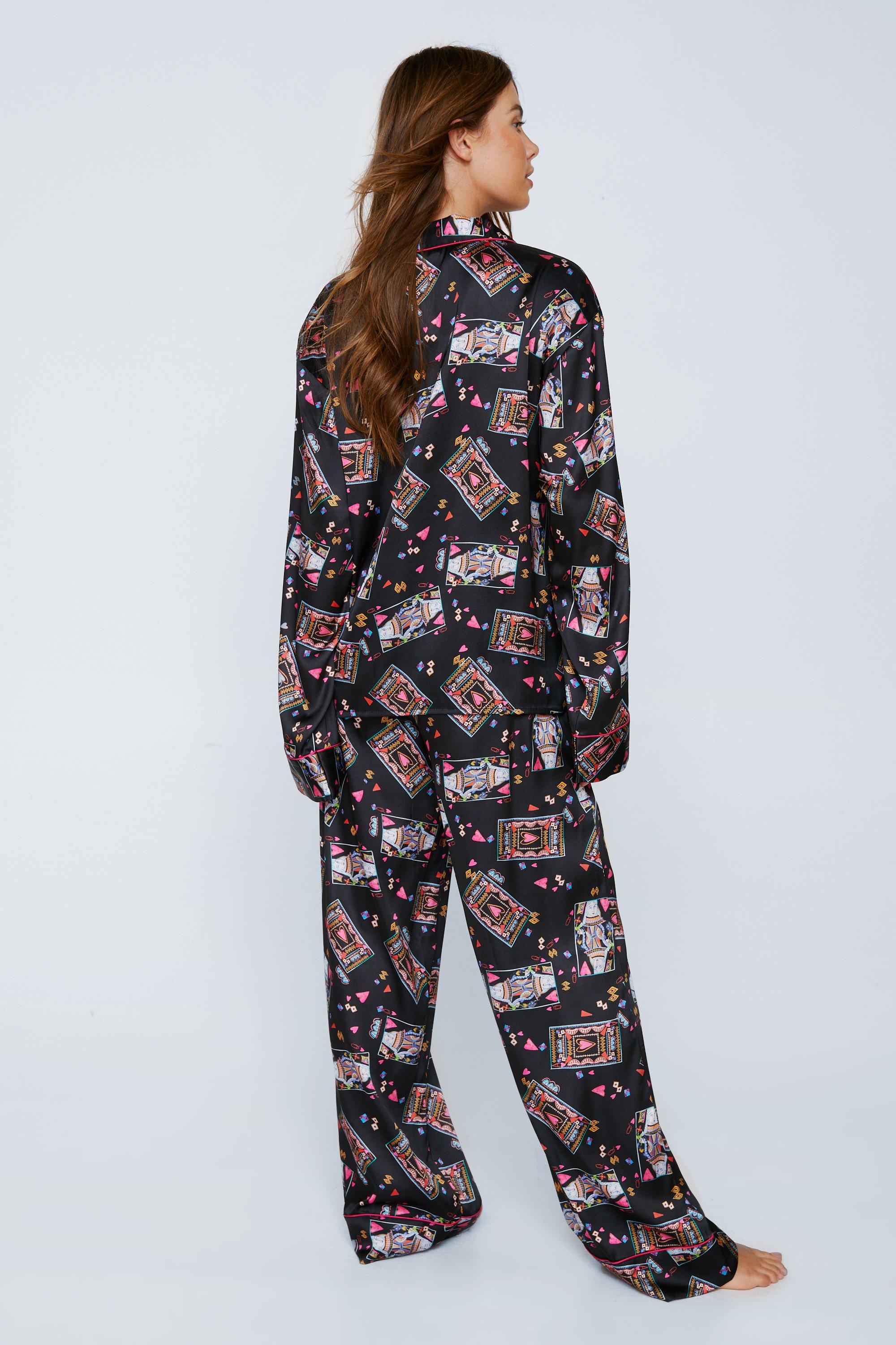 Stanzino Black & Pink Heart Pajama Pants - Women, zulily