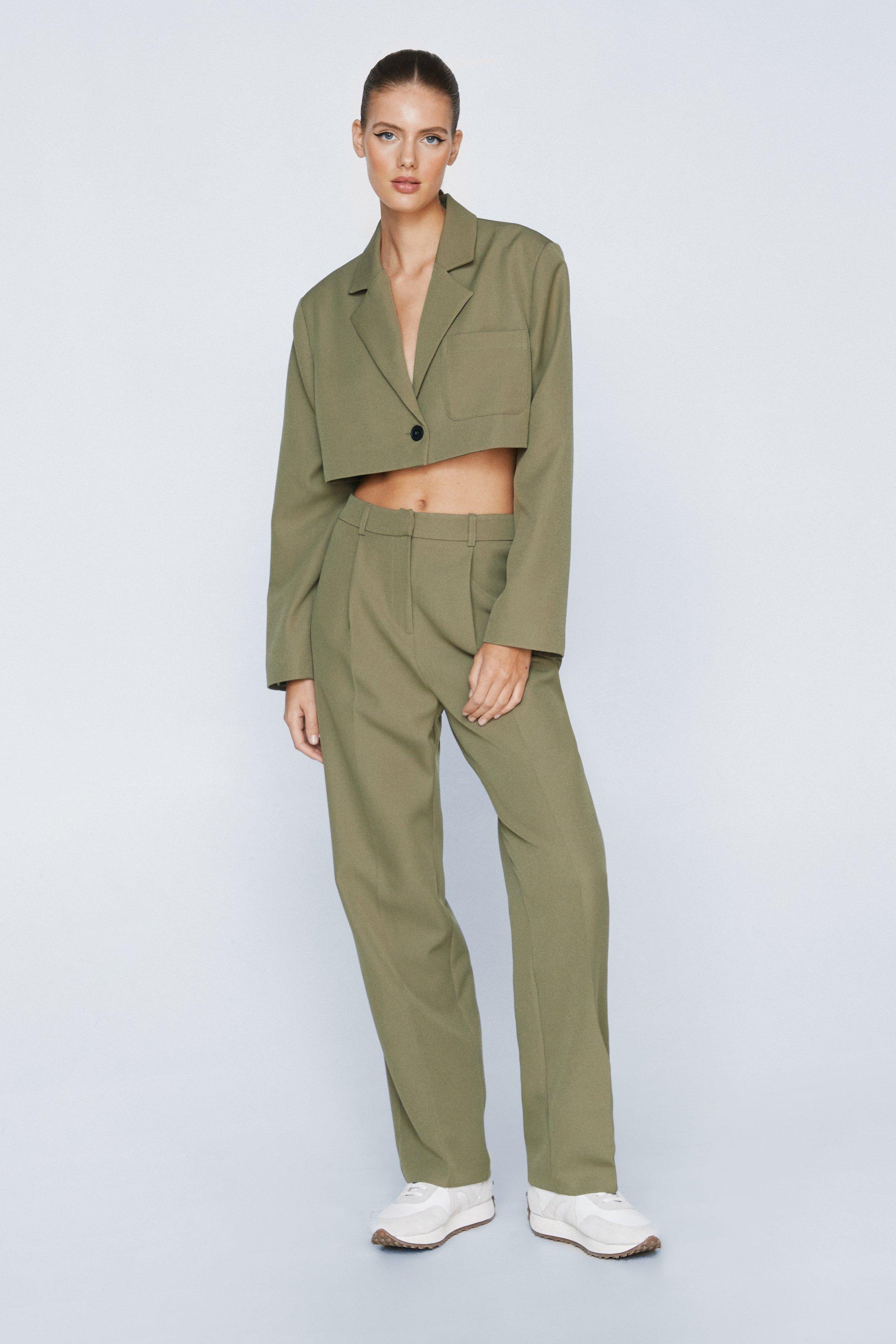 Contour Cropped Oversized Shirt  Tailored fashion, Blazer fashion